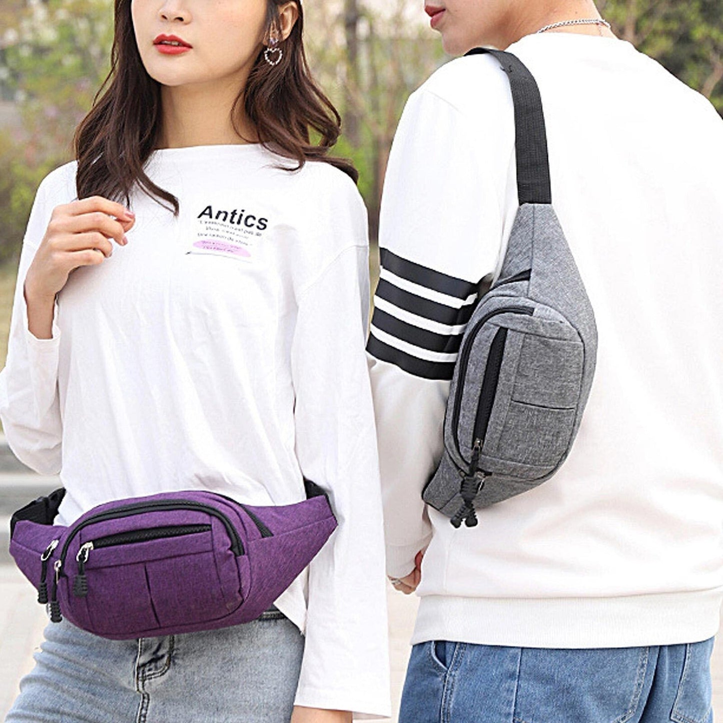 Unisex Fanny Pack Waist Bum Bag Holiday Travel Money Belt Pouch
