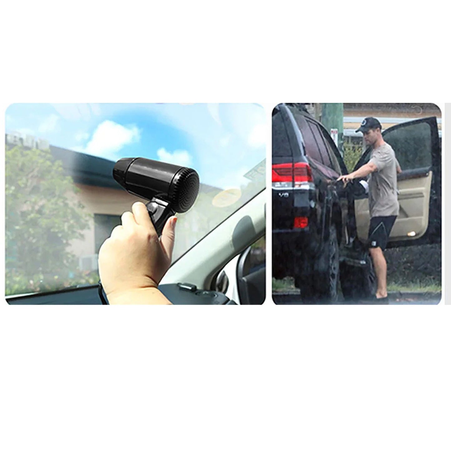 Portable 12V Hairdryer Glass Defroster for Cars and Caravans Ideal for Camping
