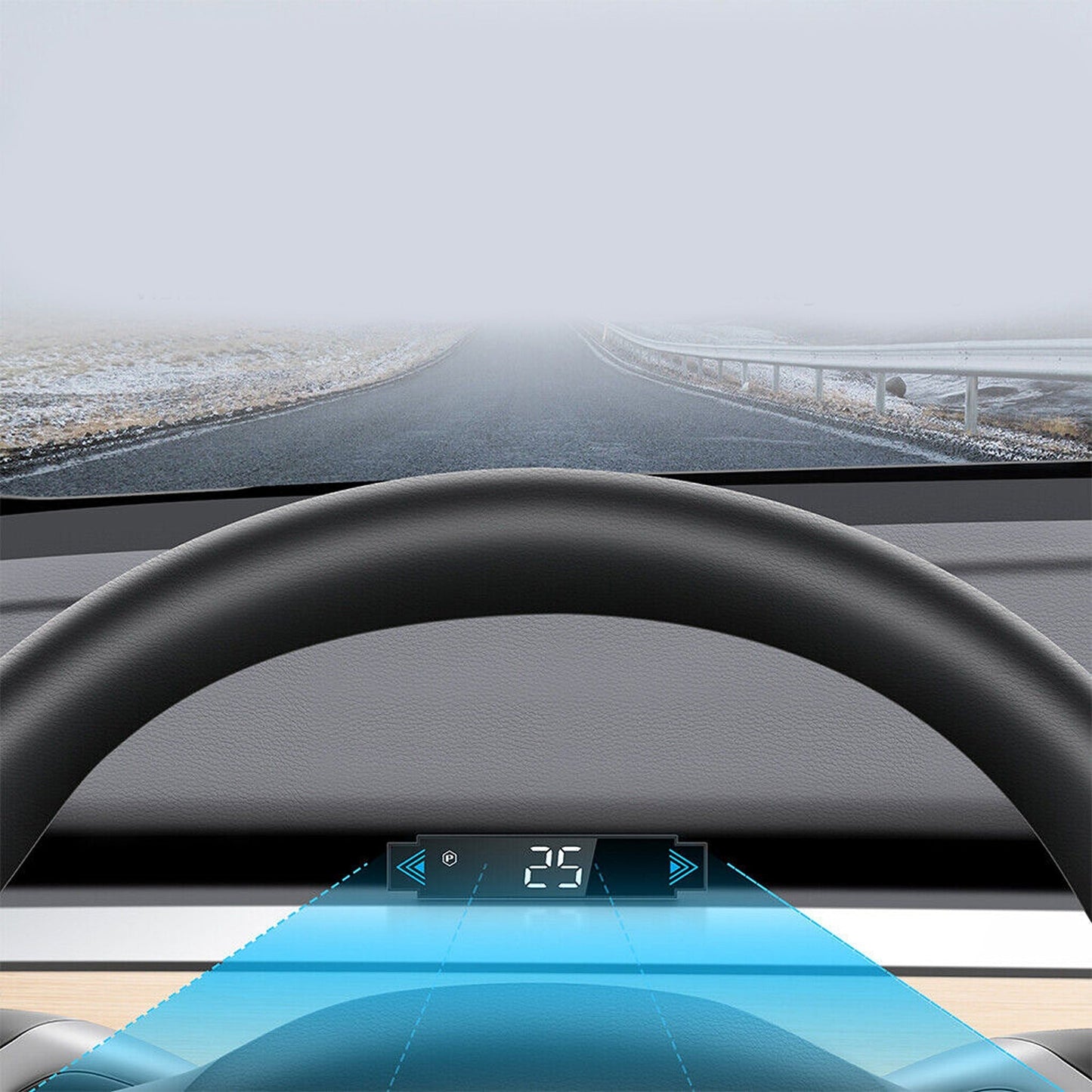 Mini HUD Display Heads Up Speedometer Tesla Model 3 Y Design