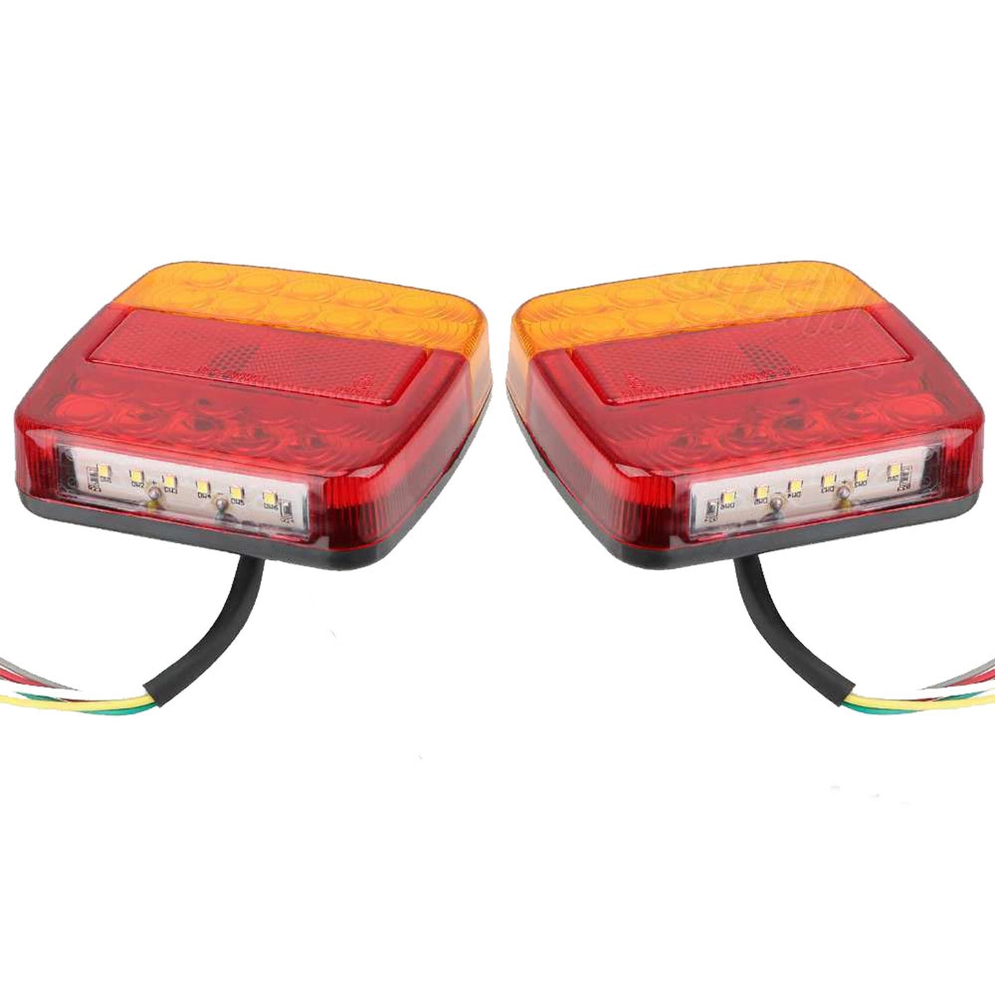 2pcs Submersible Trailer Tail Lights 26 LED Boat and Truck Lamp Kit