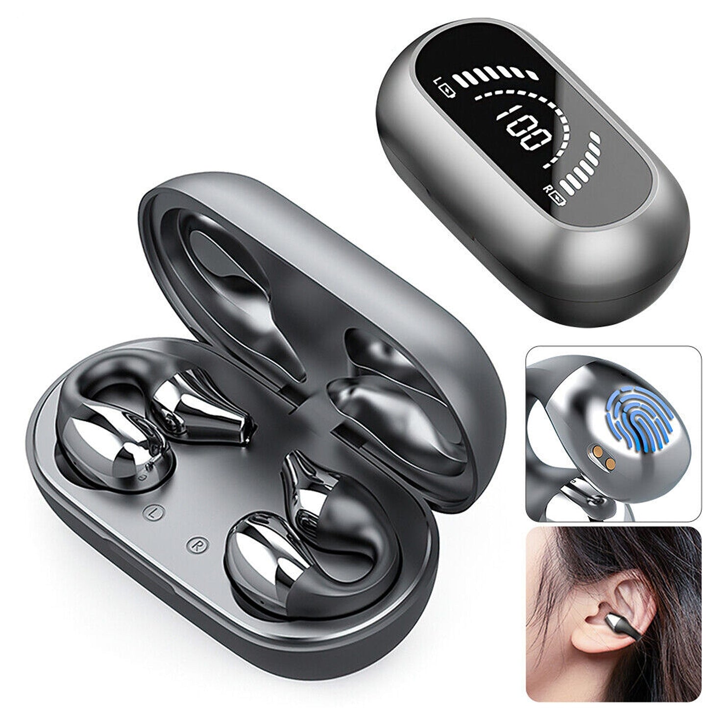 Bone Conduction Bluetooth Wireless Headphones Sports Headsets