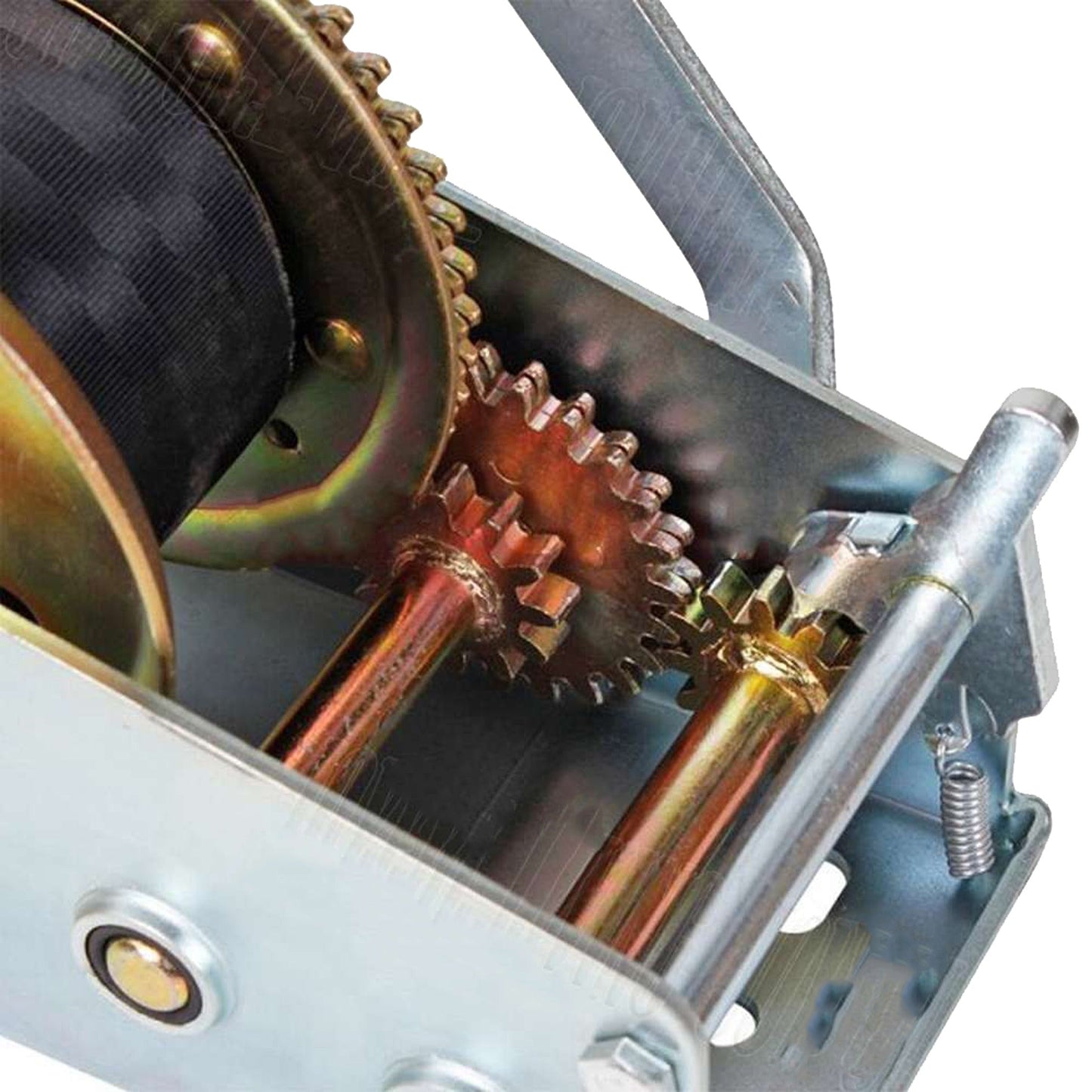Manual 2-Way Synthetic Strap Hand Winch for Cars Boats and Trailers