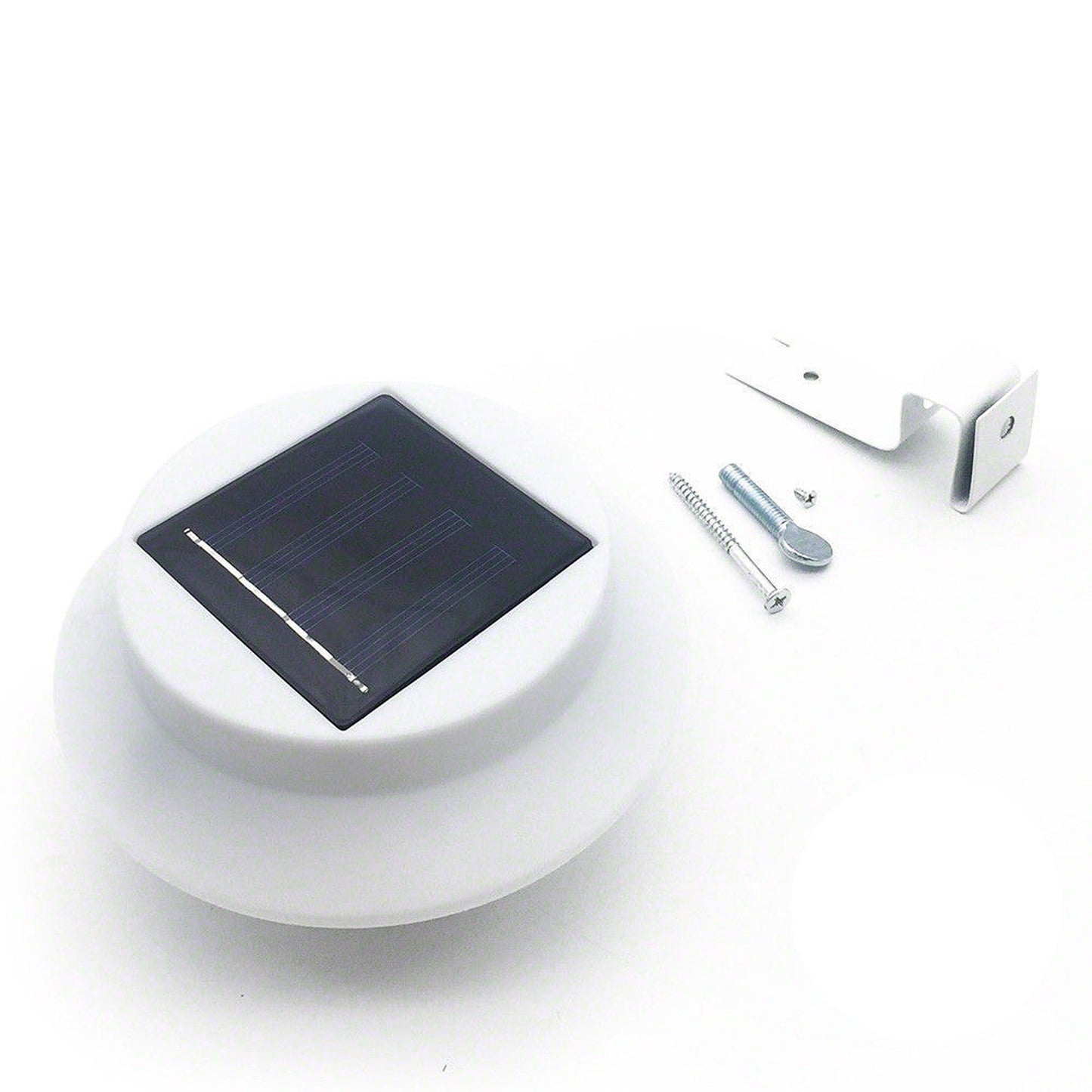 4pcs Solar Powered Black LED Gutter Fence Lights for Outdoor Garden Wall Pathway