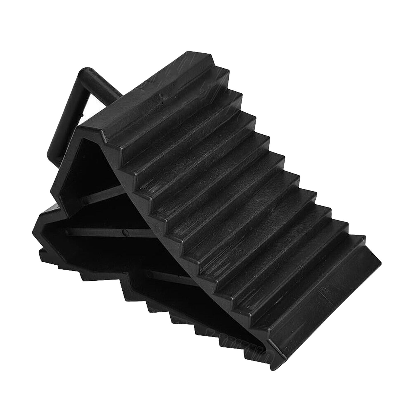 2pcs Rubber Wheel Chocks with Handle for Trucks Trailers Boats