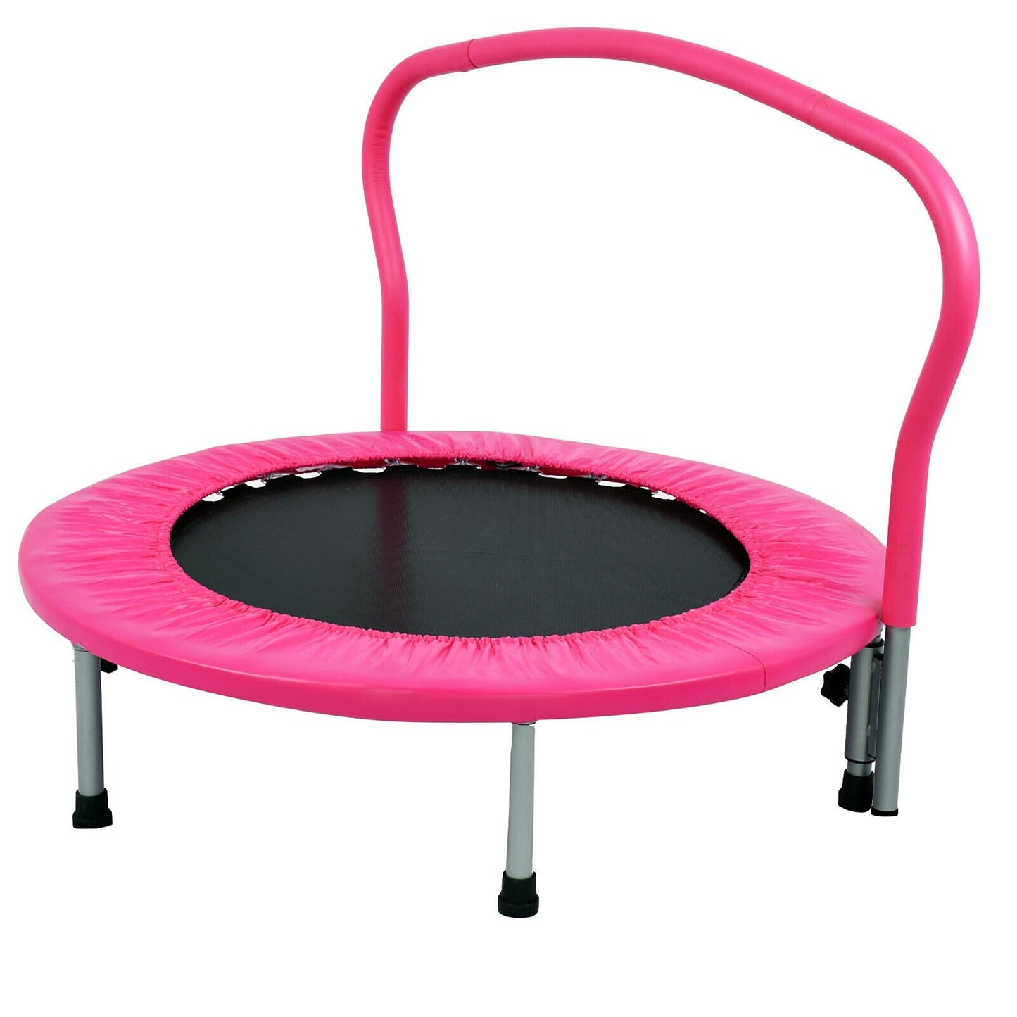 Elastic 36-inch Mini Trampoline with Handrail for Cardio Fitness