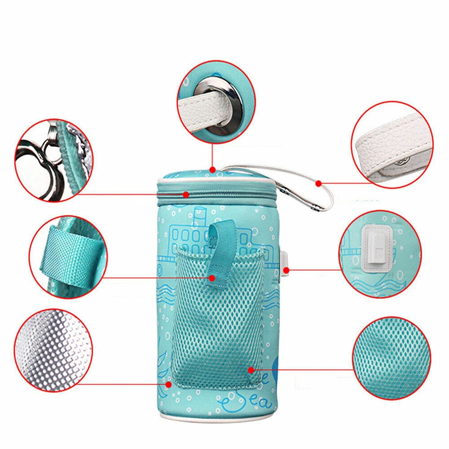 Portable USB Bottle Warmer for Travel Milk Heating