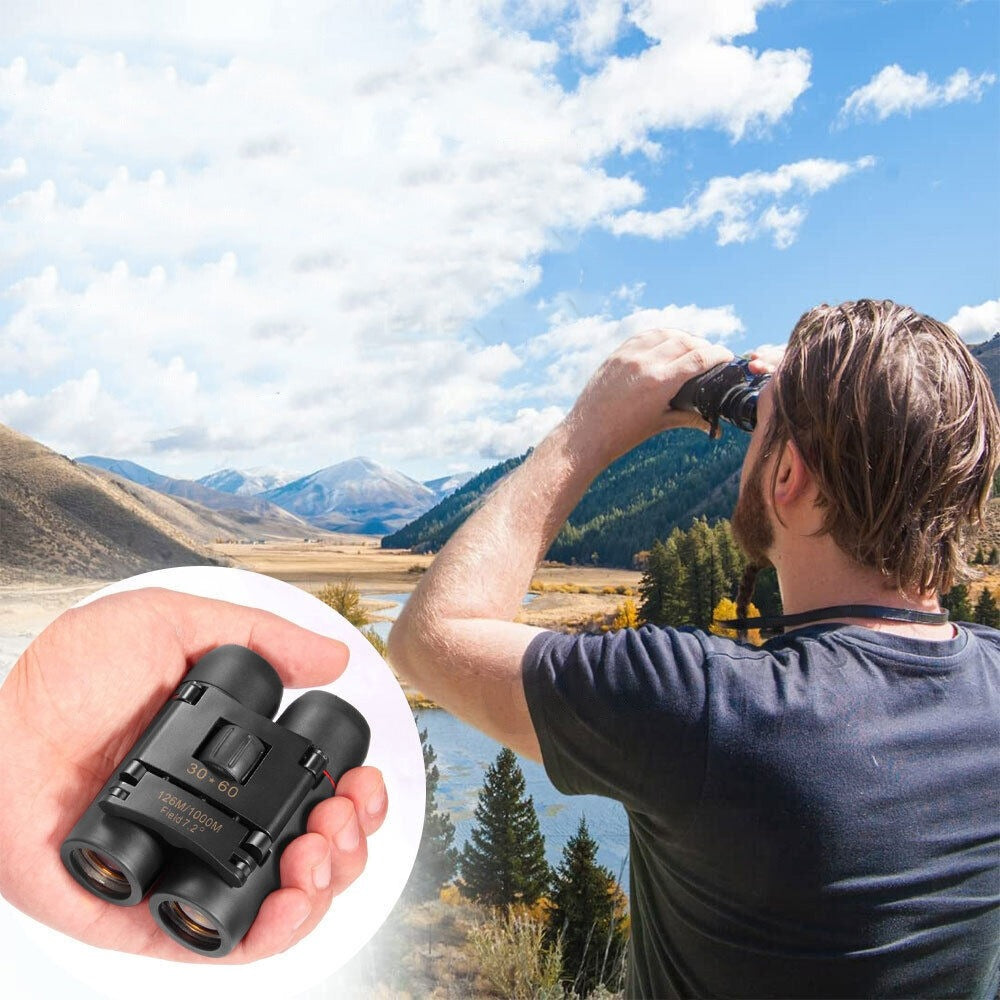 Mini Folding Travel Binoculars Telescope with Day Night Vision 30x60