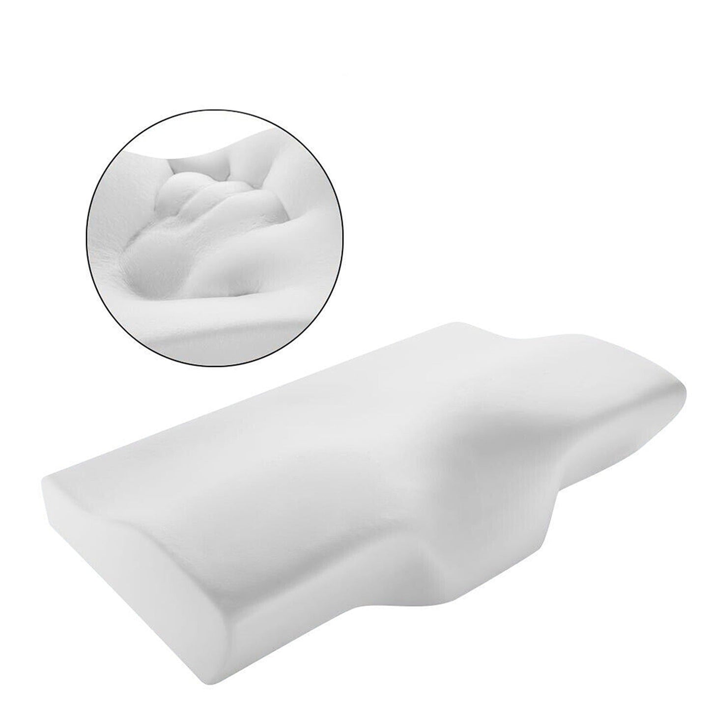 Grey Memory Foam Orthopedic Pillow Neck Shoulder Support Cushion