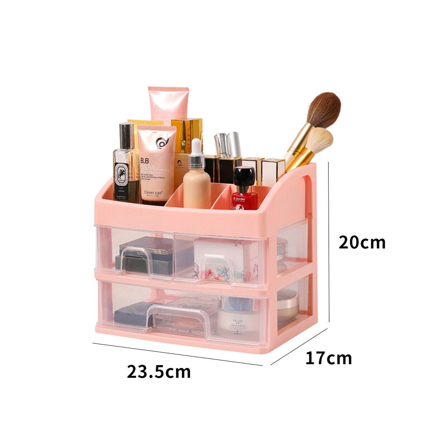 Cosmetic Organizer Box for Desk Drawer Makeup Storage Case