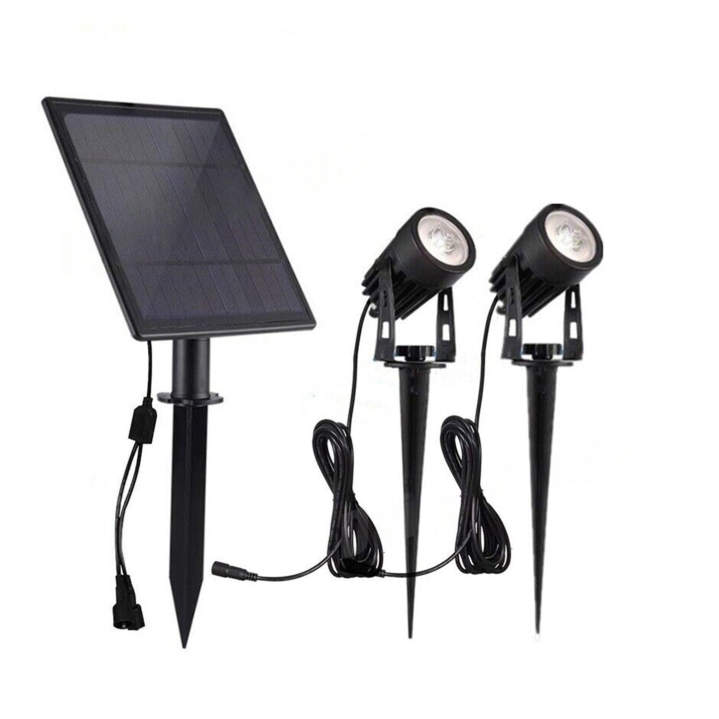 Outdoor Pathway Lawn and Fence Garden Spot Lights with Solar LED