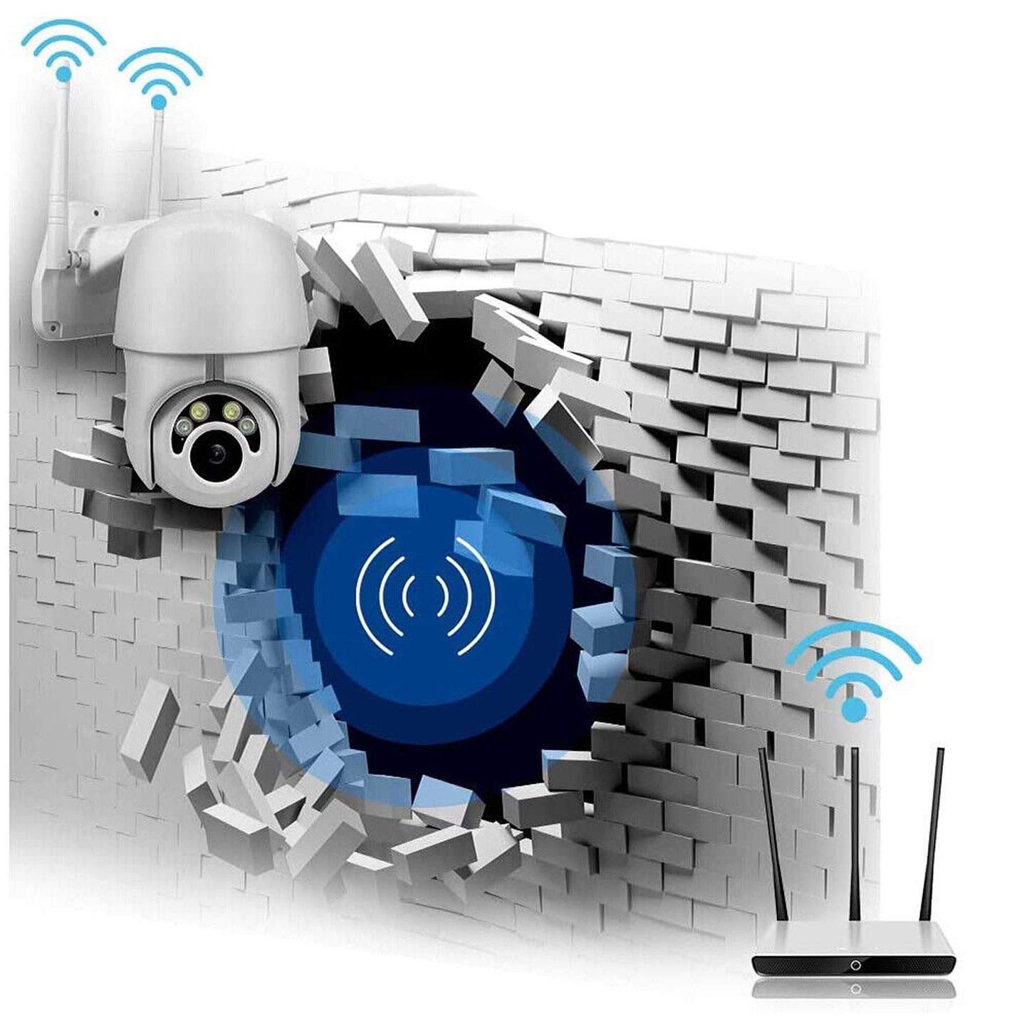 Wireless Security Camera System with HD 1080P Outdoor Monitoring Capability