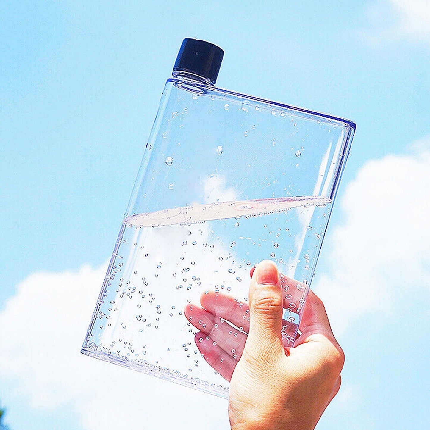 Portable A5 Paper Kettle Flat Water Bottle 420ml Book-Shaped Drink Cup