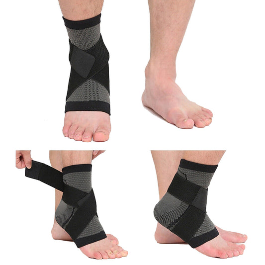 Black Ankle Brace Support Compression Sleeve for Foot Pain Relief