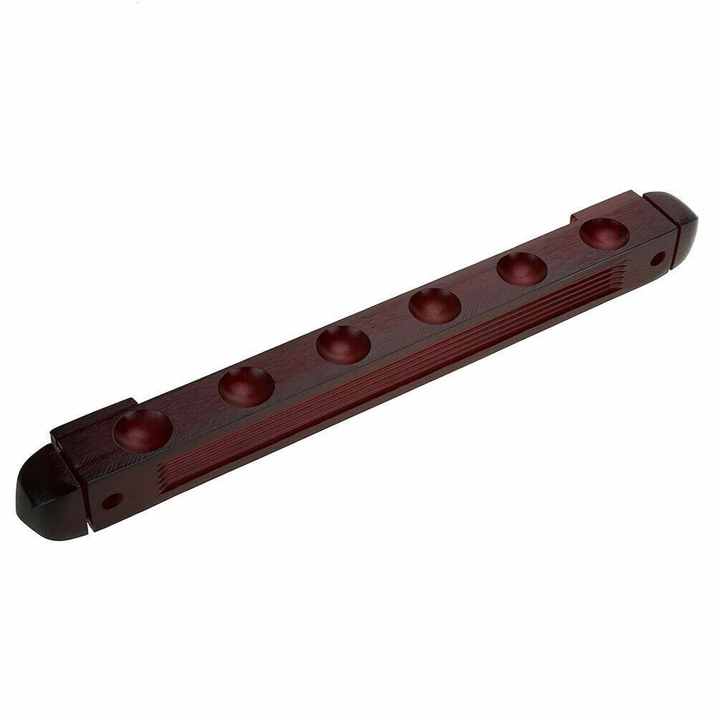 Wooden Billiard Cue Rack with 6-Clip Design