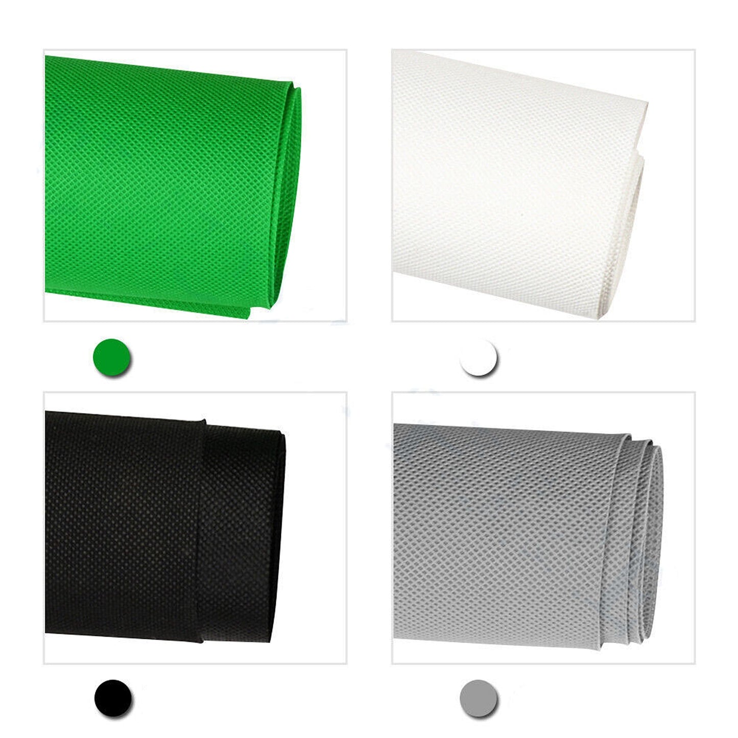Studio Support Kit with Grey Green White and Black Photo Backdrops