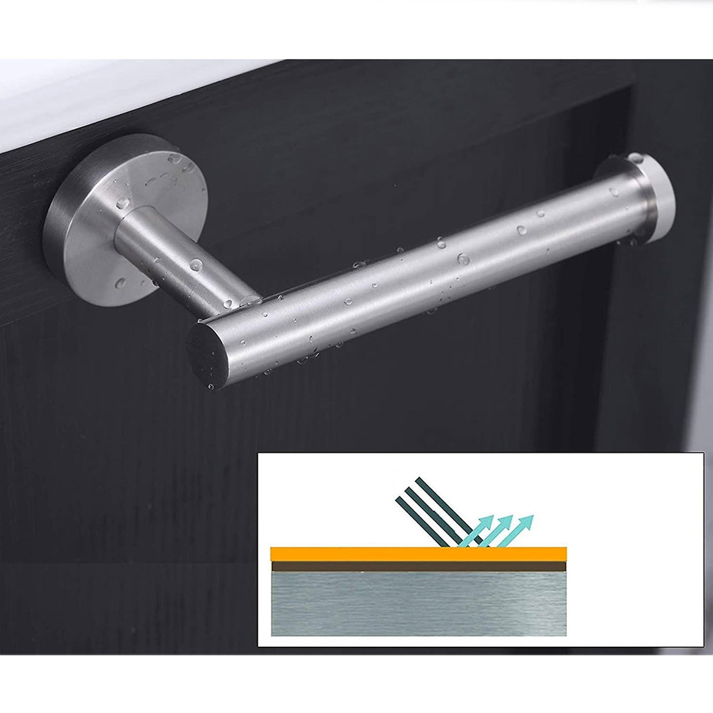 Wall Mounted Toilet Paper Roll Holder Rustproof Stainless Steel Storage