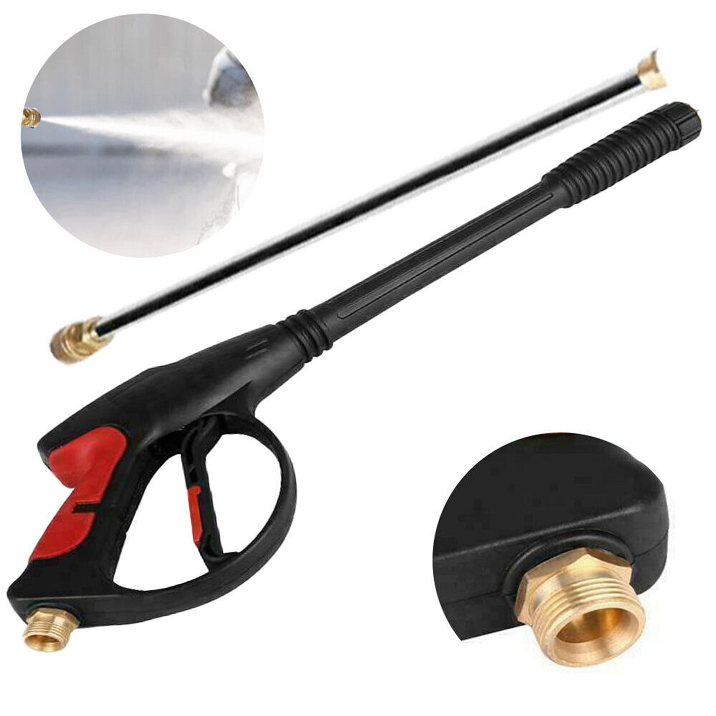 High Pressure 4000PSI Spray Gun Wand Lance Water Cleaner Nozzles Washer