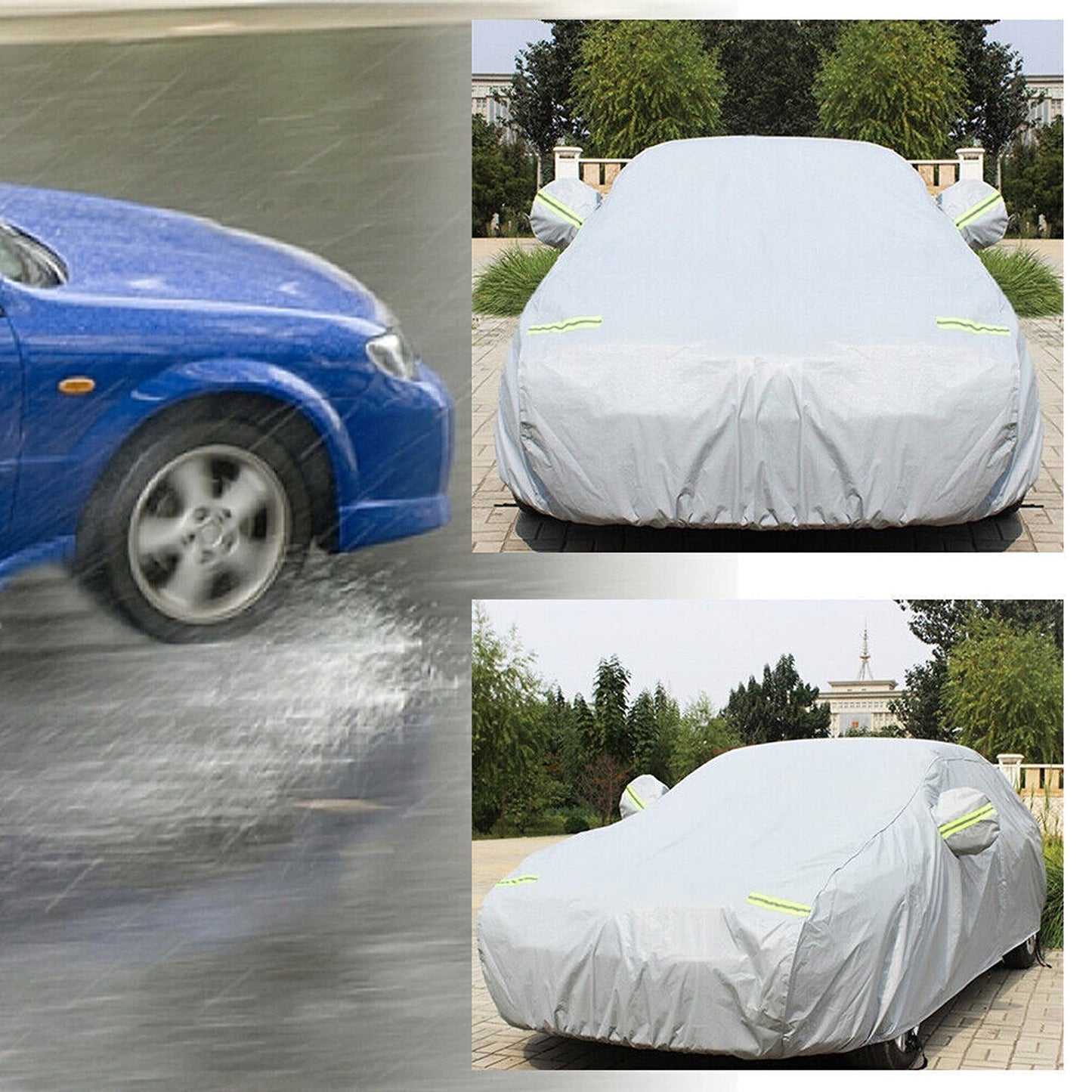 Premium 6-Layer Sedan Car Cover Waterproof UV and Hail Resistant