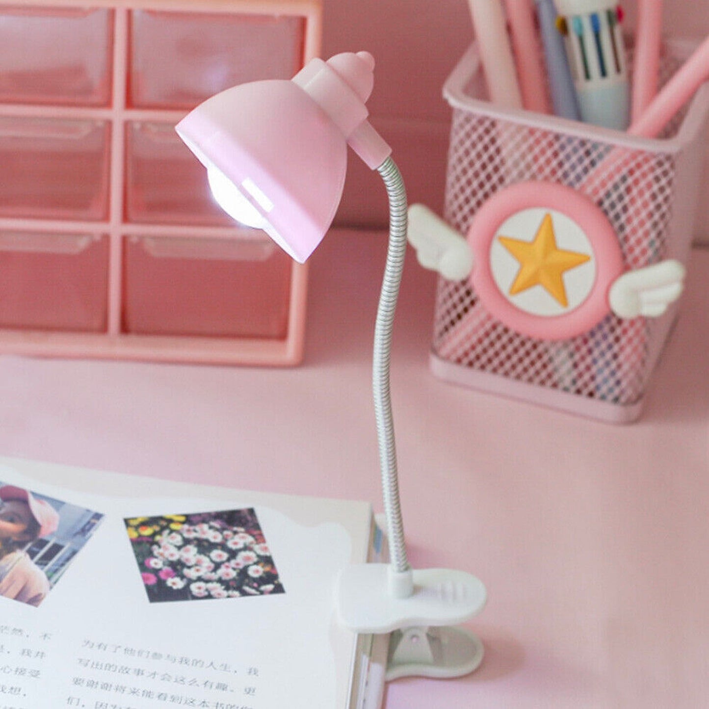 Flexible LED Reading Light with Clamp for Desk or Bedside