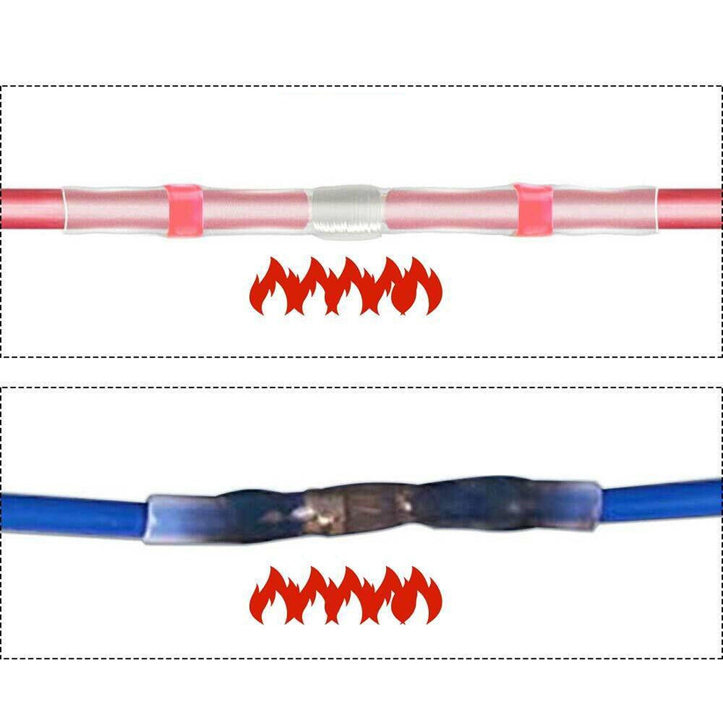 200-Pack Mixed Solder Sleeve Heat Shrink Wire Connectors