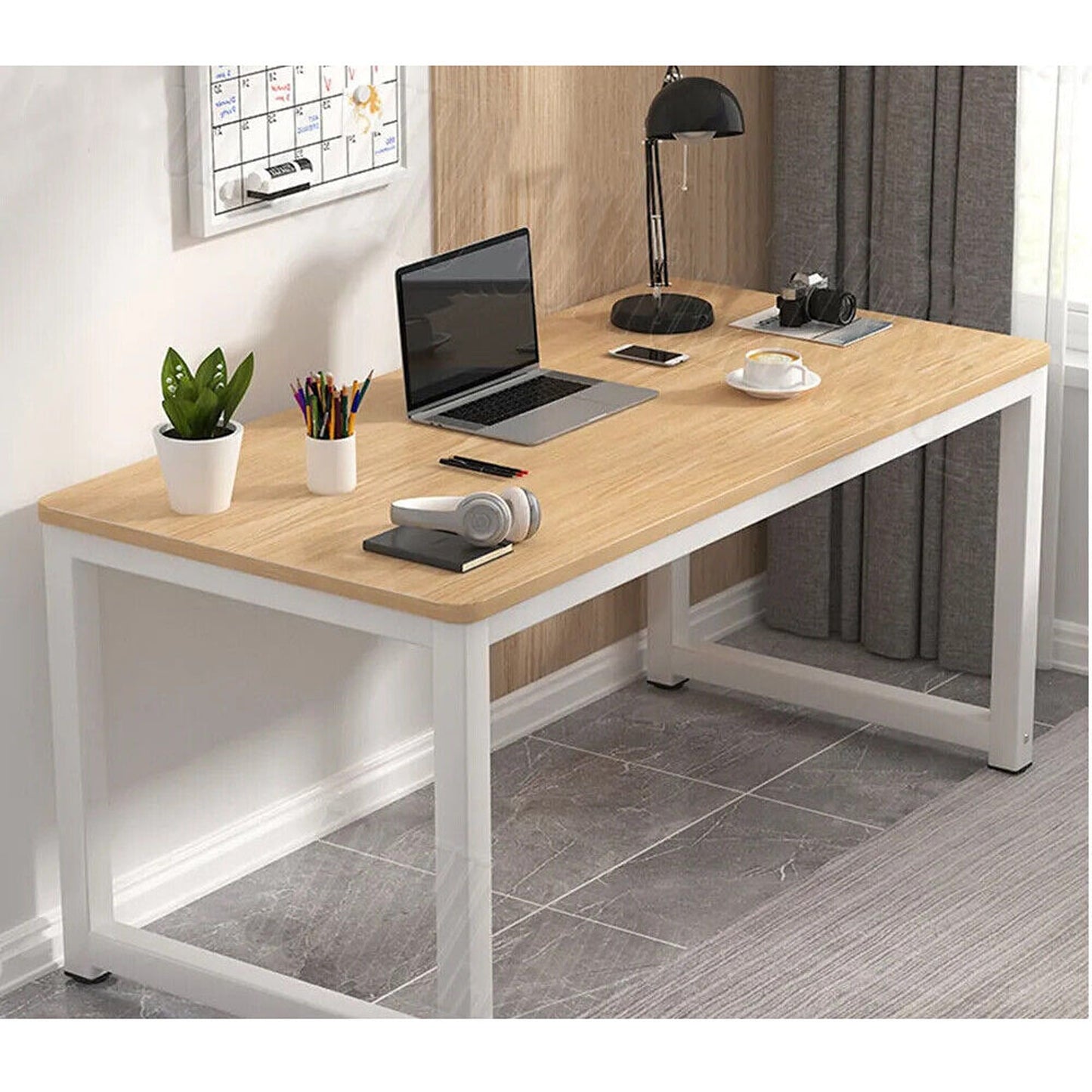 Home Office Study Desk with Computer Storage Writing and Laptop Table