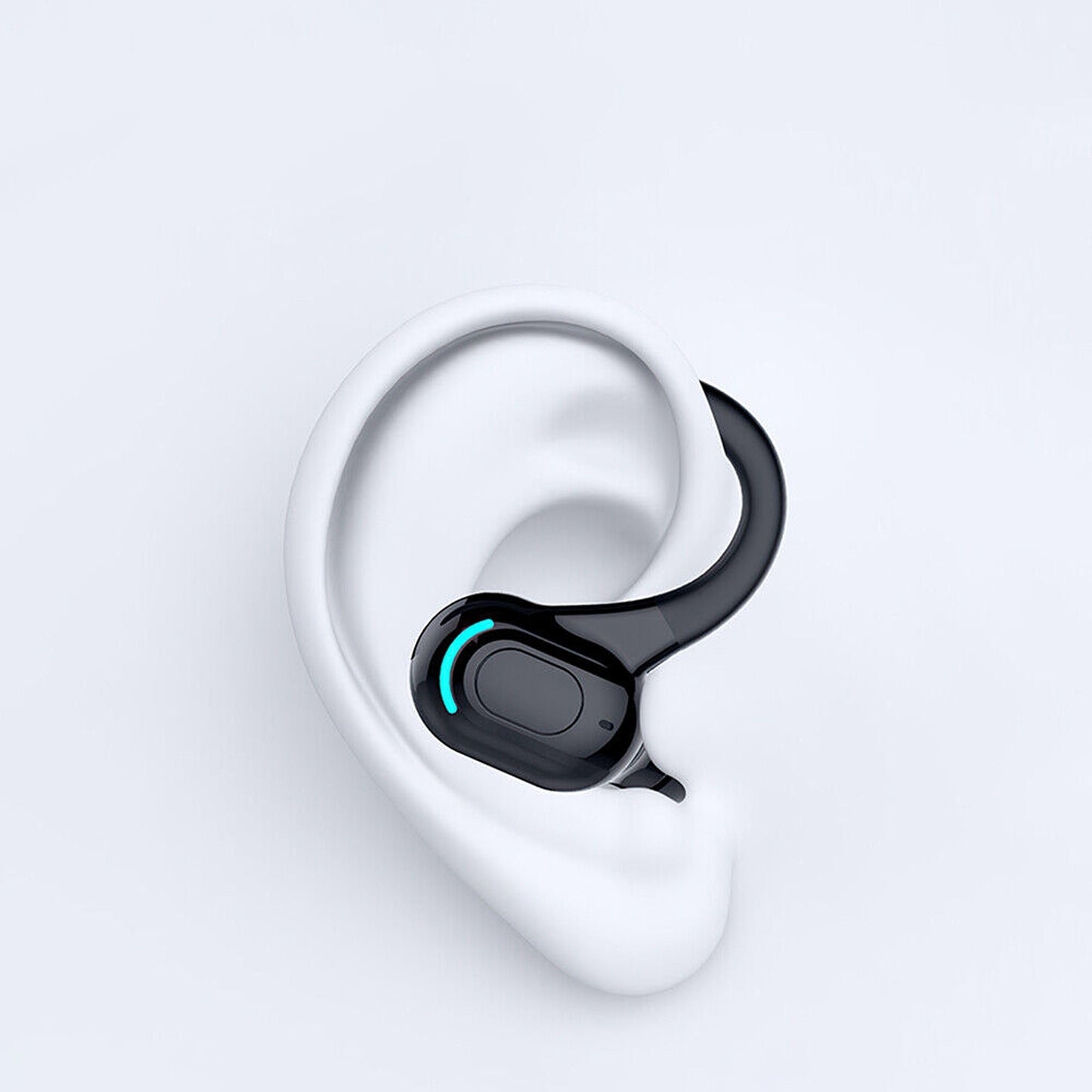 Bluetooth 5.2 Wireless Earpiece Trucker Handsfree Single Earbud Headset