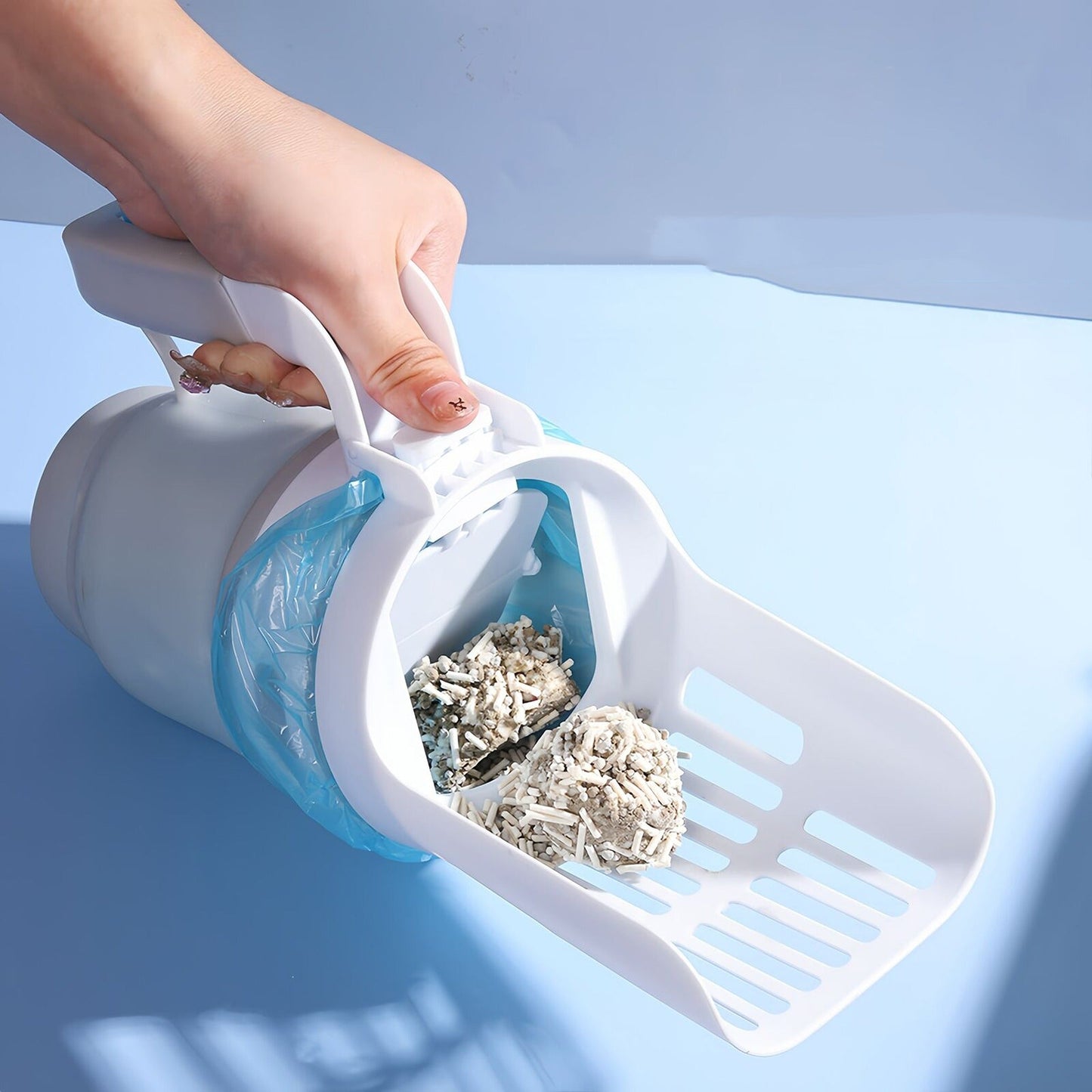 Detachable Cat Litter Scoop with Integrated Shovel Holder