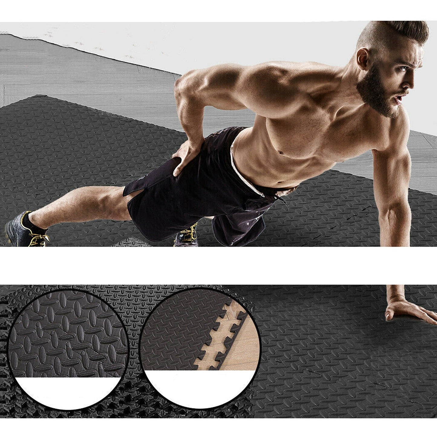 12pcs Heavy Duty EVA Foam Mat Interlocking Gym Floor Mats