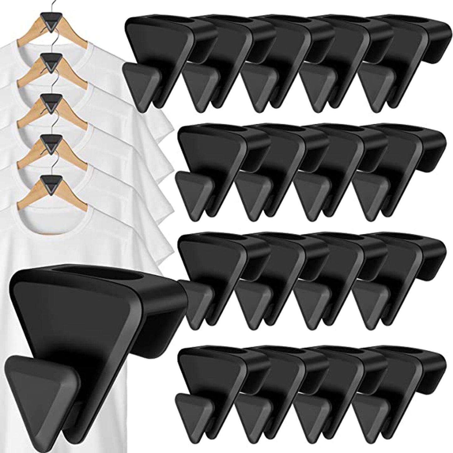 18pcs Space Saving Triangle Clothes Hanger Connector Hooks