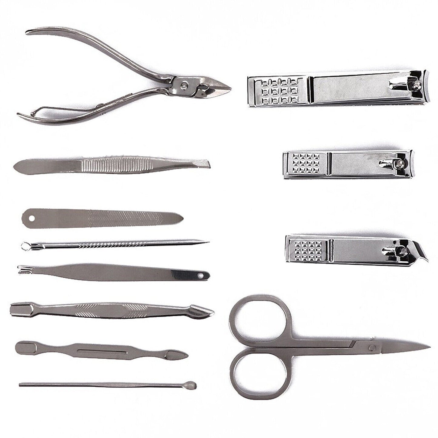 12pcs Manicure Pedicure Nail Clippers Set with Grooming Case