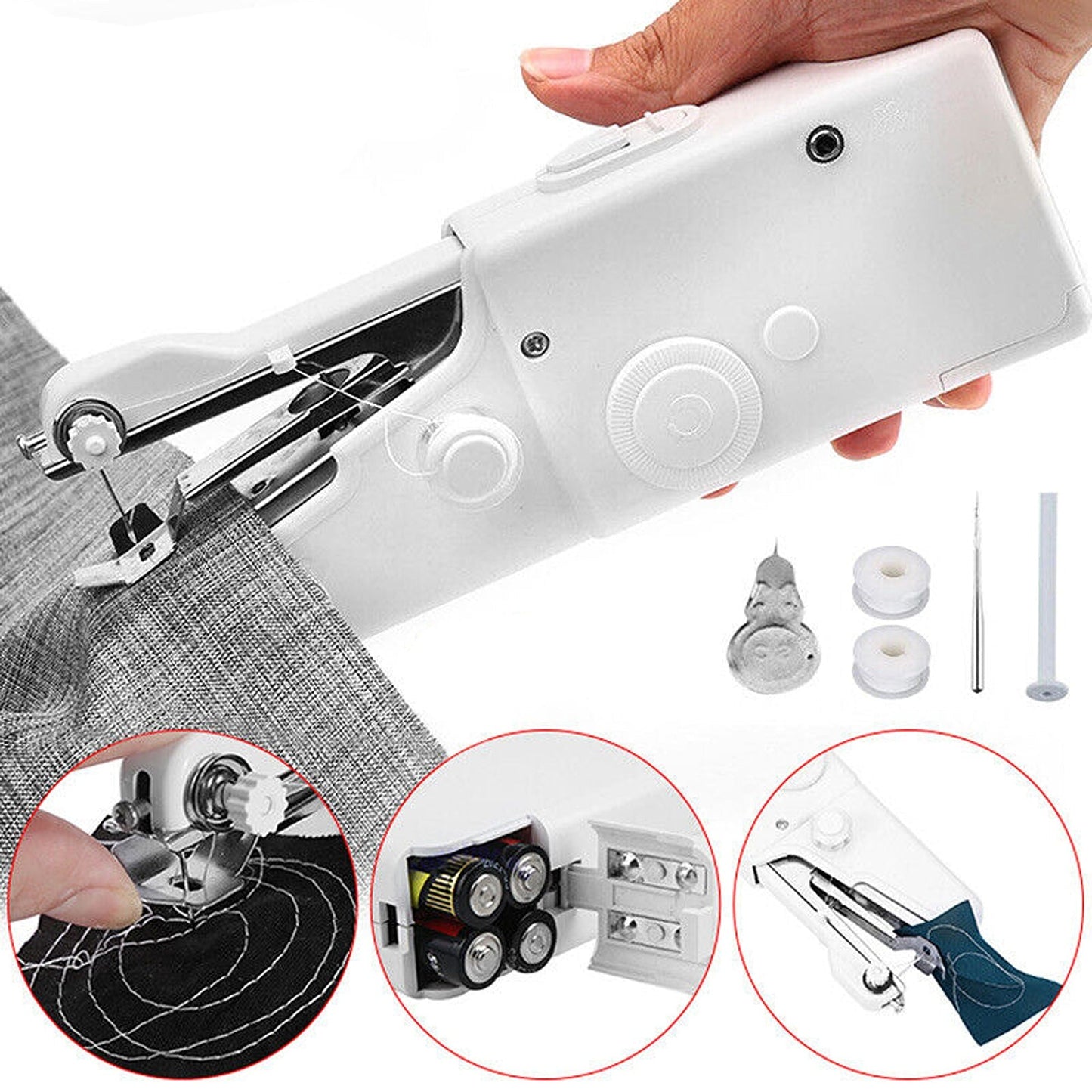 Handheld Mini Cordless Sewing Machine for Quick Repairs