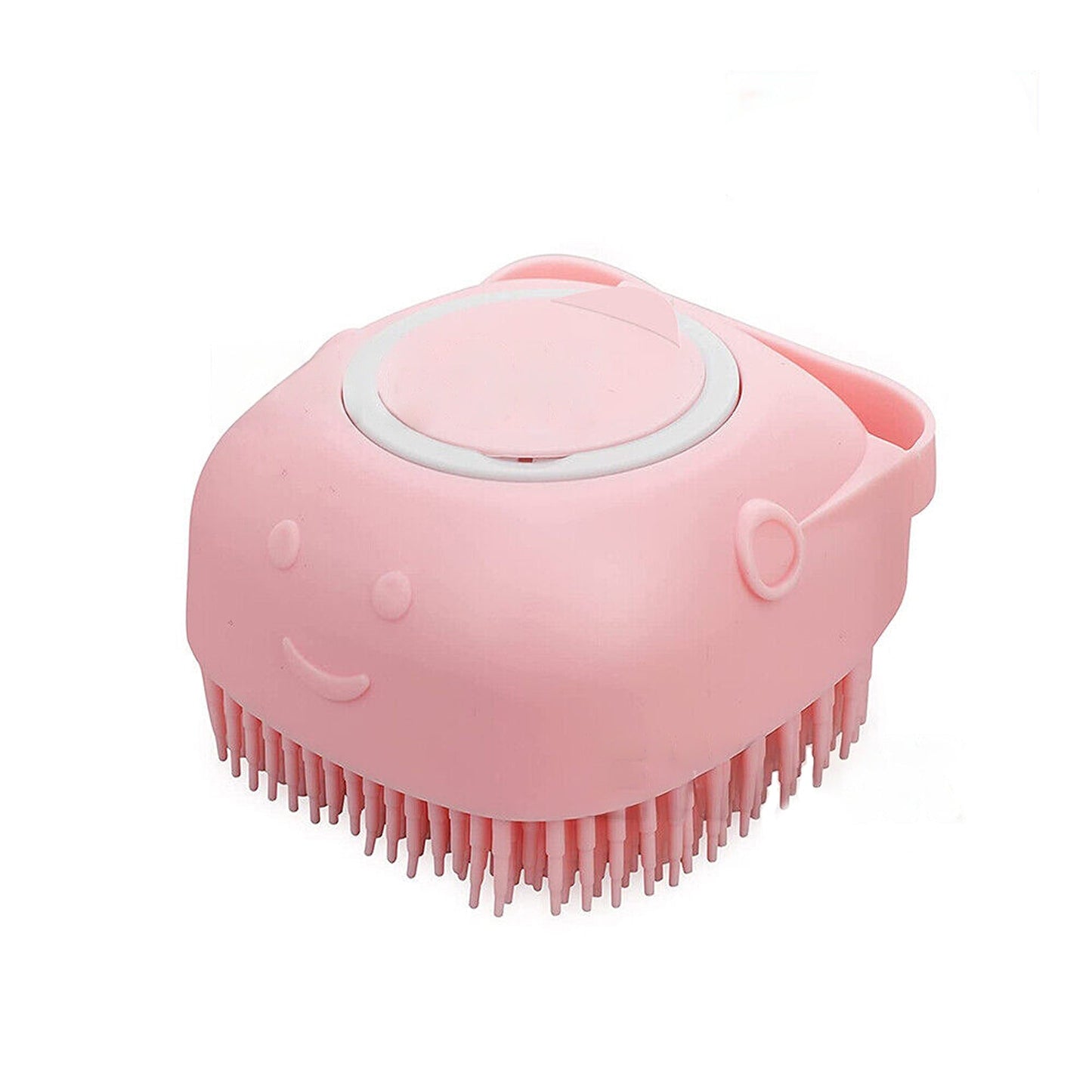 2pcs Pet Massage Bath Brush with Soap Dispenser Silicone Scrubber Tool for Dogs and Cats