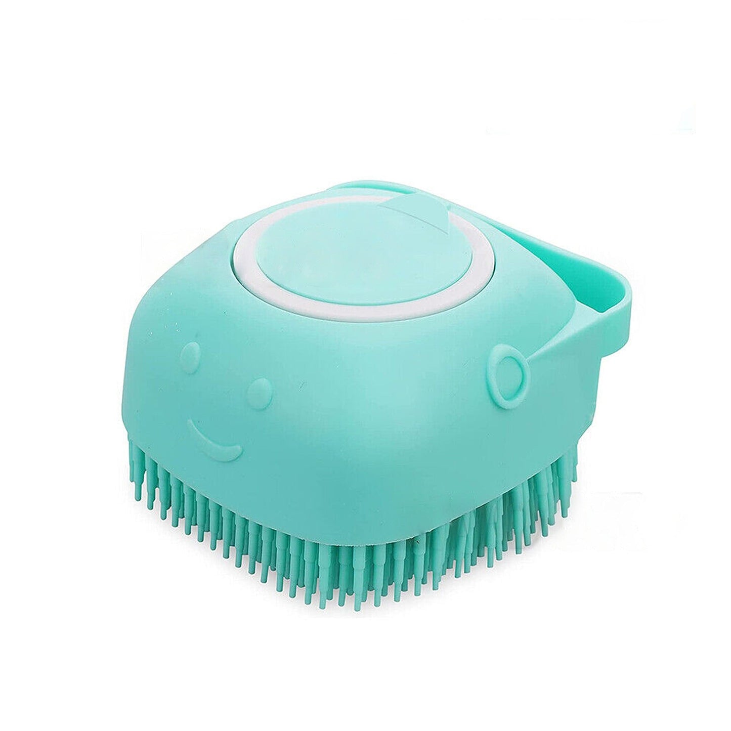 2pcs Pet Massage Bath Brush with Soap Dispenser Silicone Scrubber Tool for Dogs and Cats