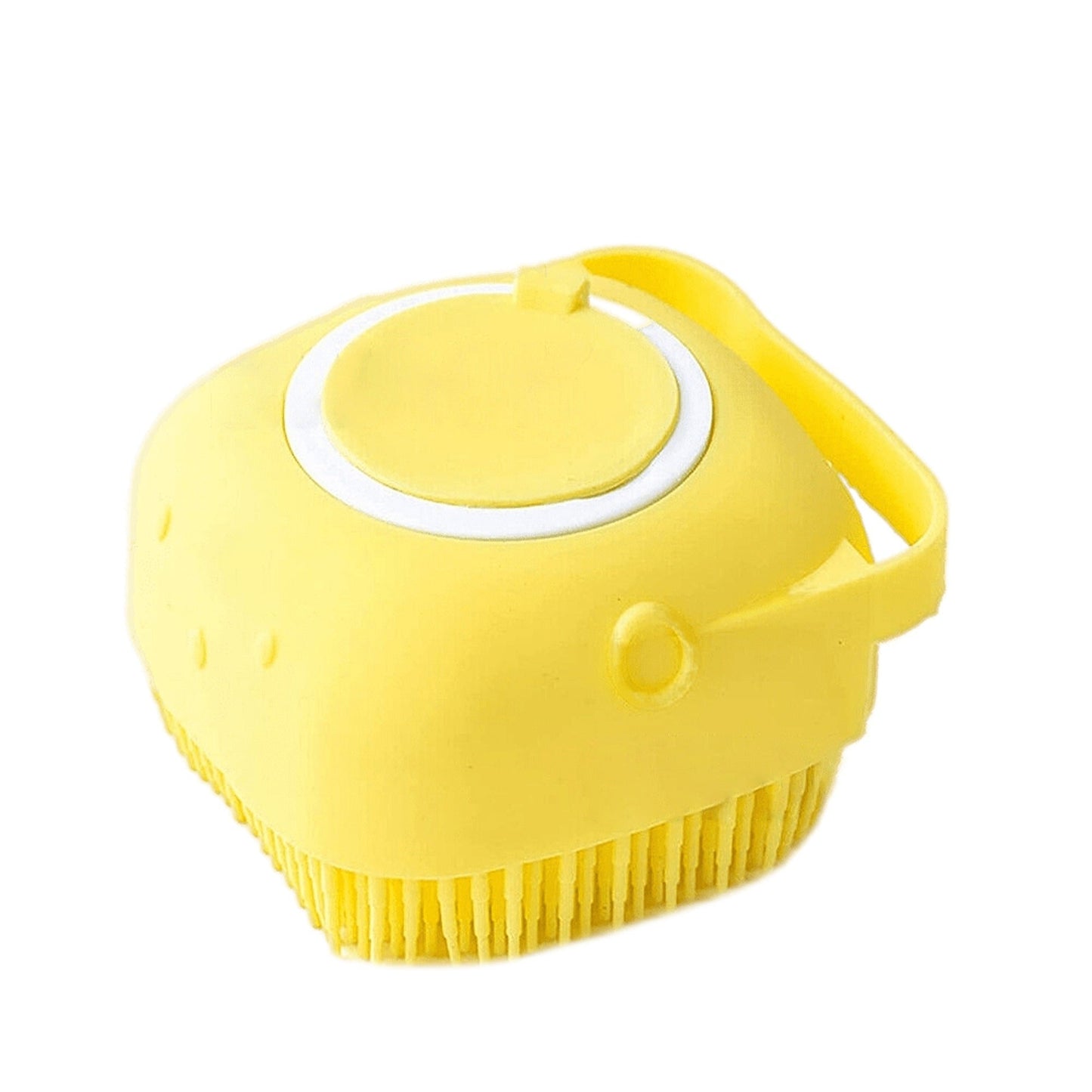 2pcs Pet Massage Bath Brush with Soap Dispenser Silicone Scrubber Tool for Dogs and Cats