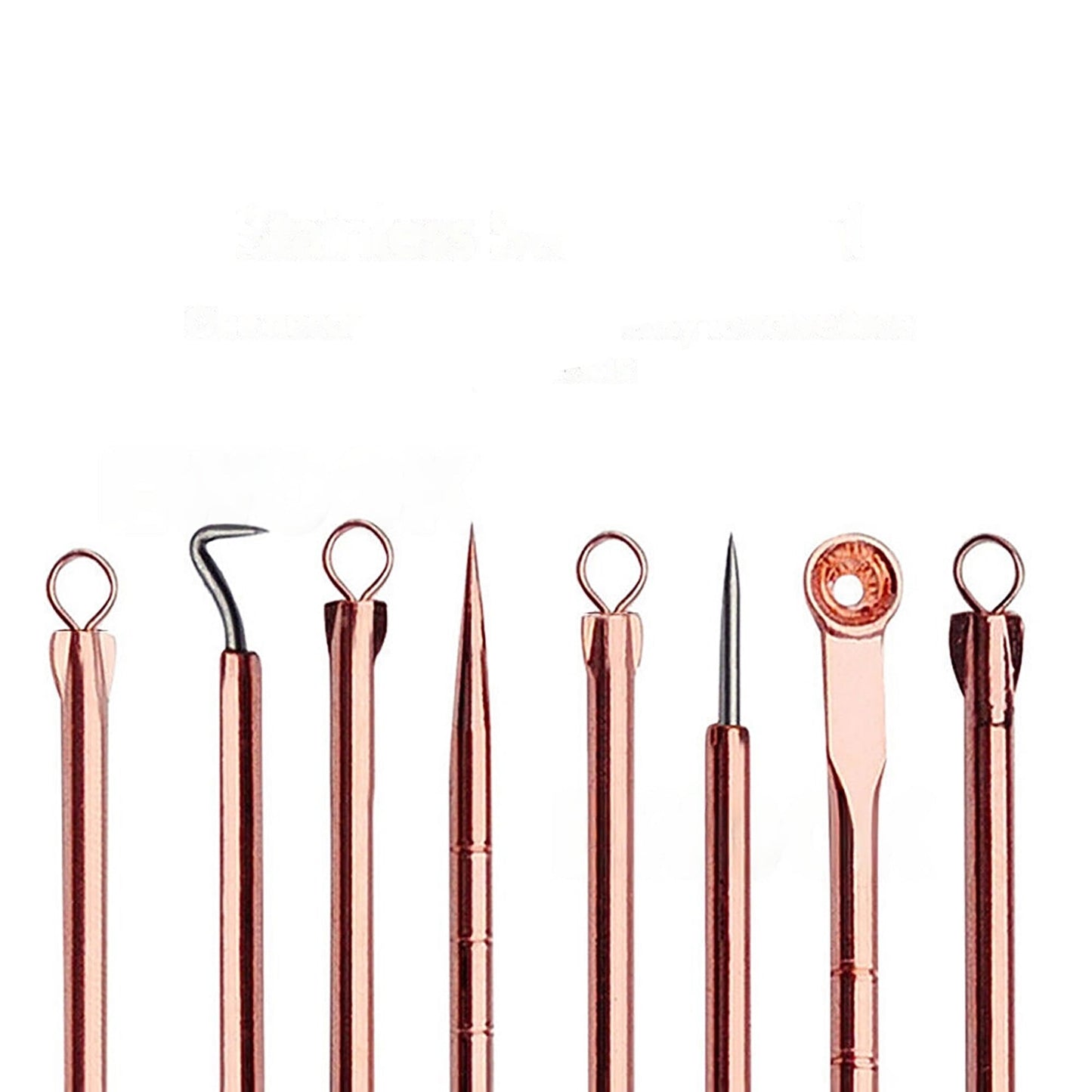 4pcs Blackhead Remover Tool Kit Pimple Popper Acne Blemish Comedone Cleaner