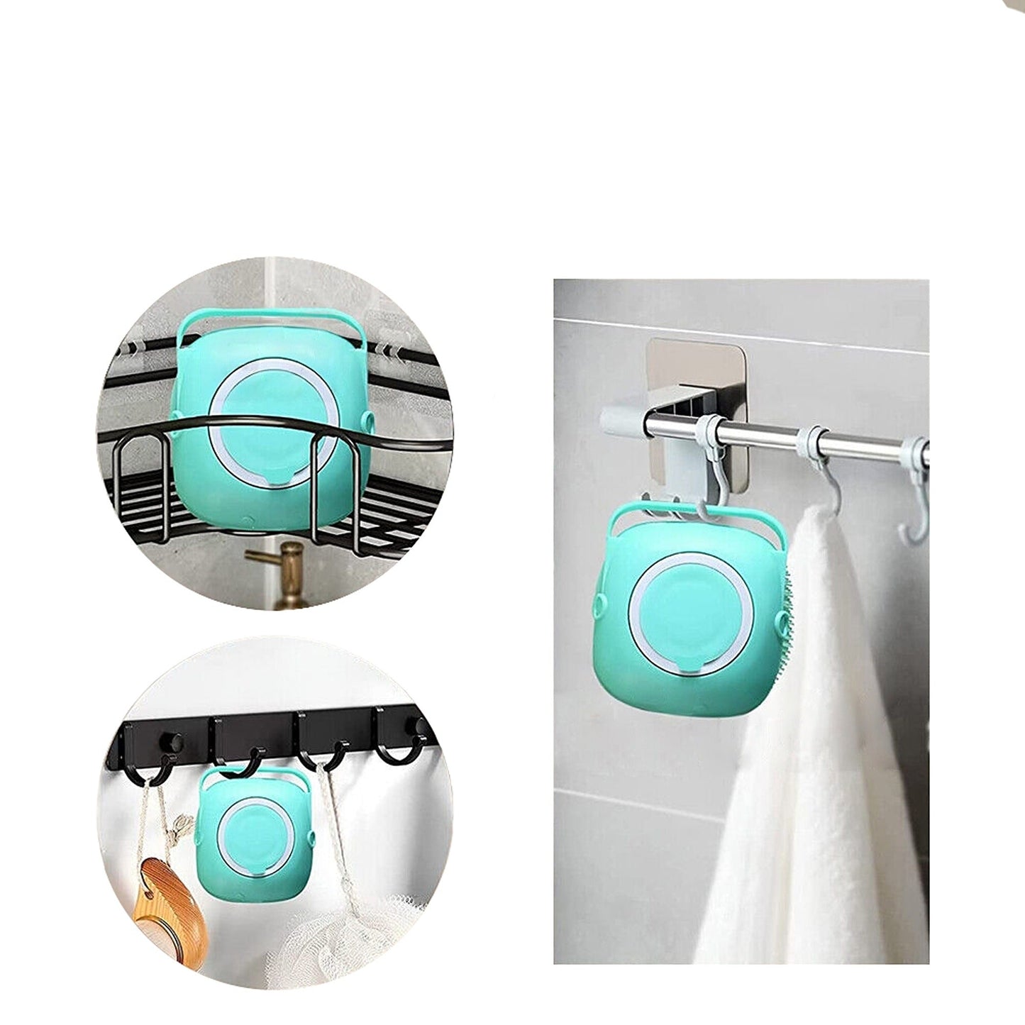2pcs Pet Massage Bath Brush with Soap Dispenser Silicone Scrubber Tool for Dogs and Cats