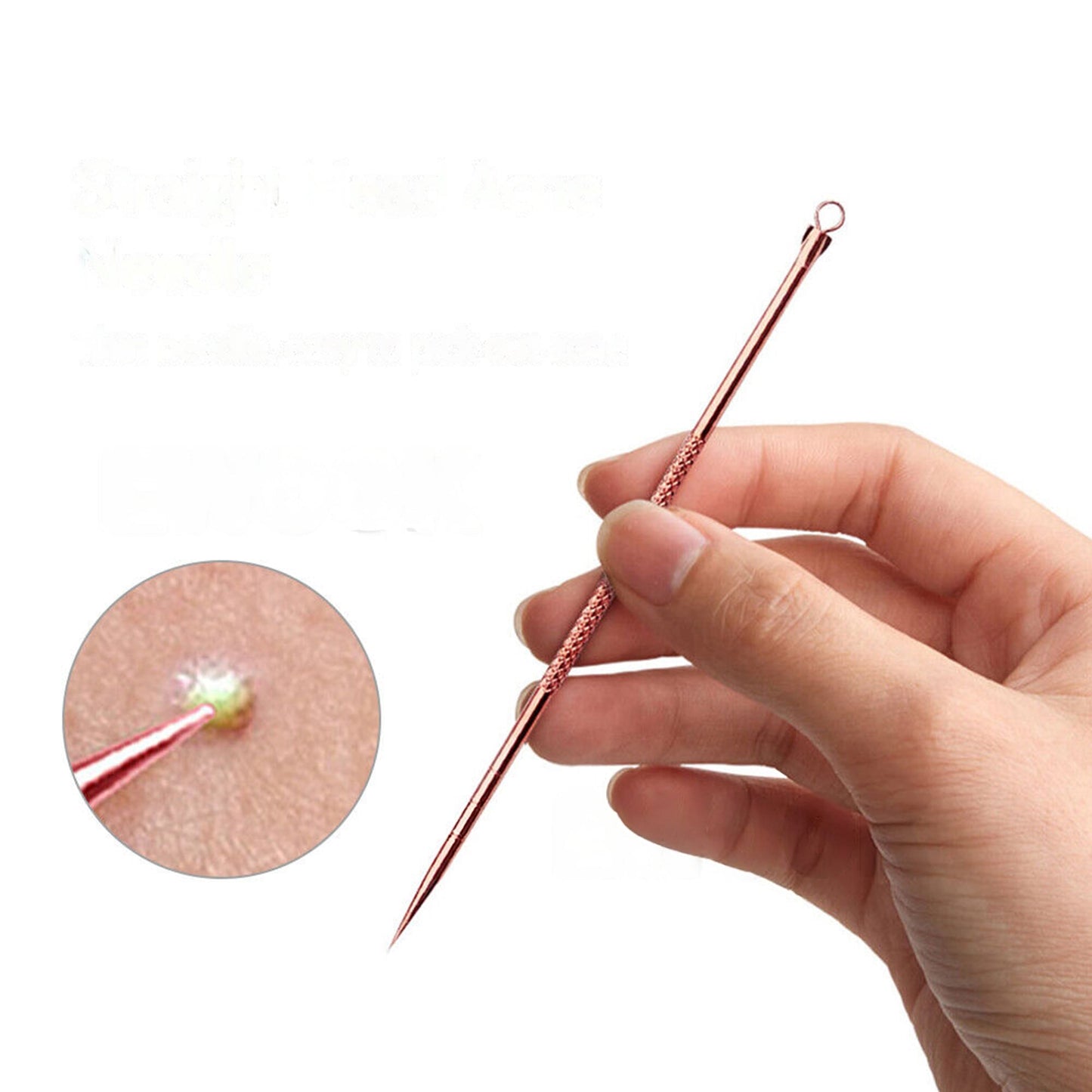 4pcs Blackhead Remover Tool Kit Pimple Popper Acne Blemish Comedone Cleaner