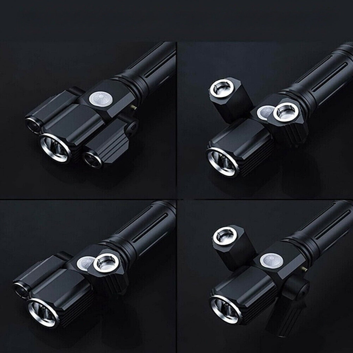 Mountain Bike LED Light Set Front and Rear USB Rechargeable Torch Lamp