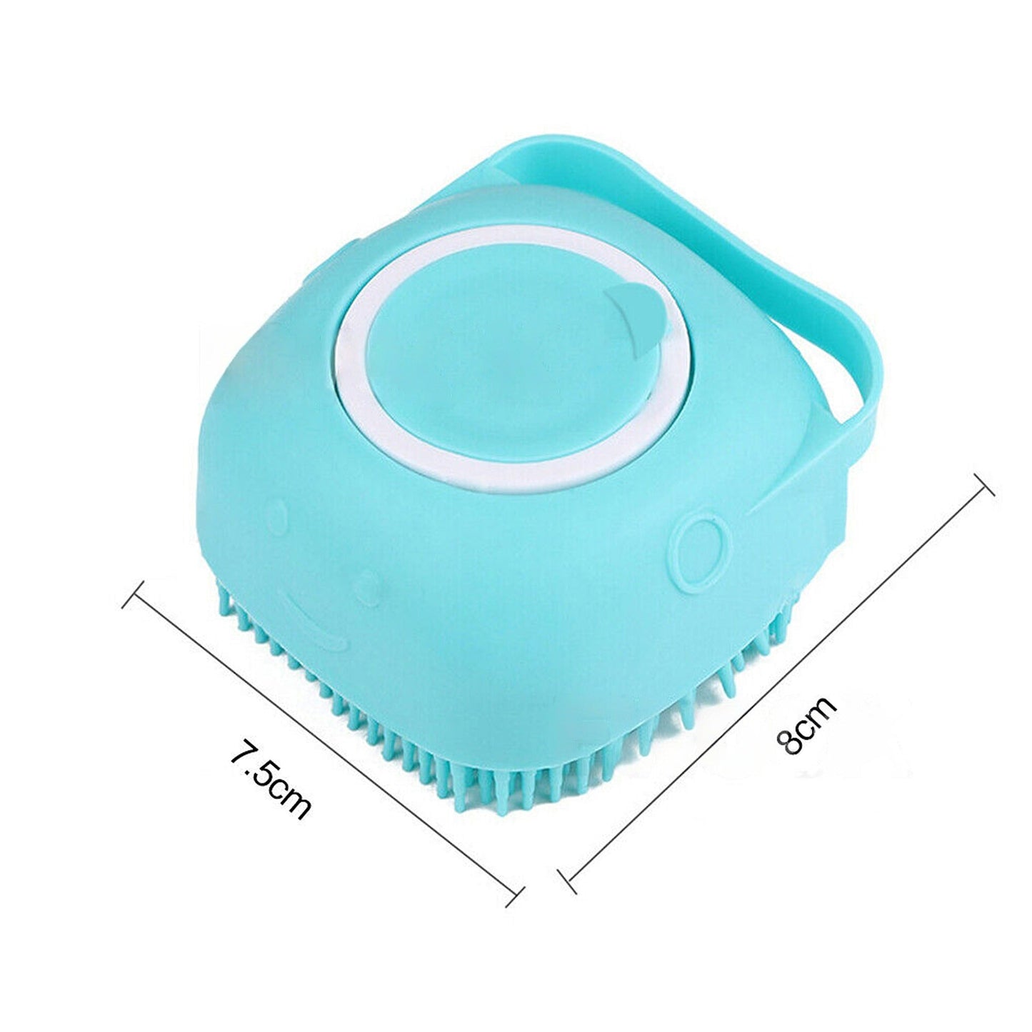2pcs Pet Massage Bath Brush with Soap Dispenser Silicone Scrubber Tool for Dogs and Cats