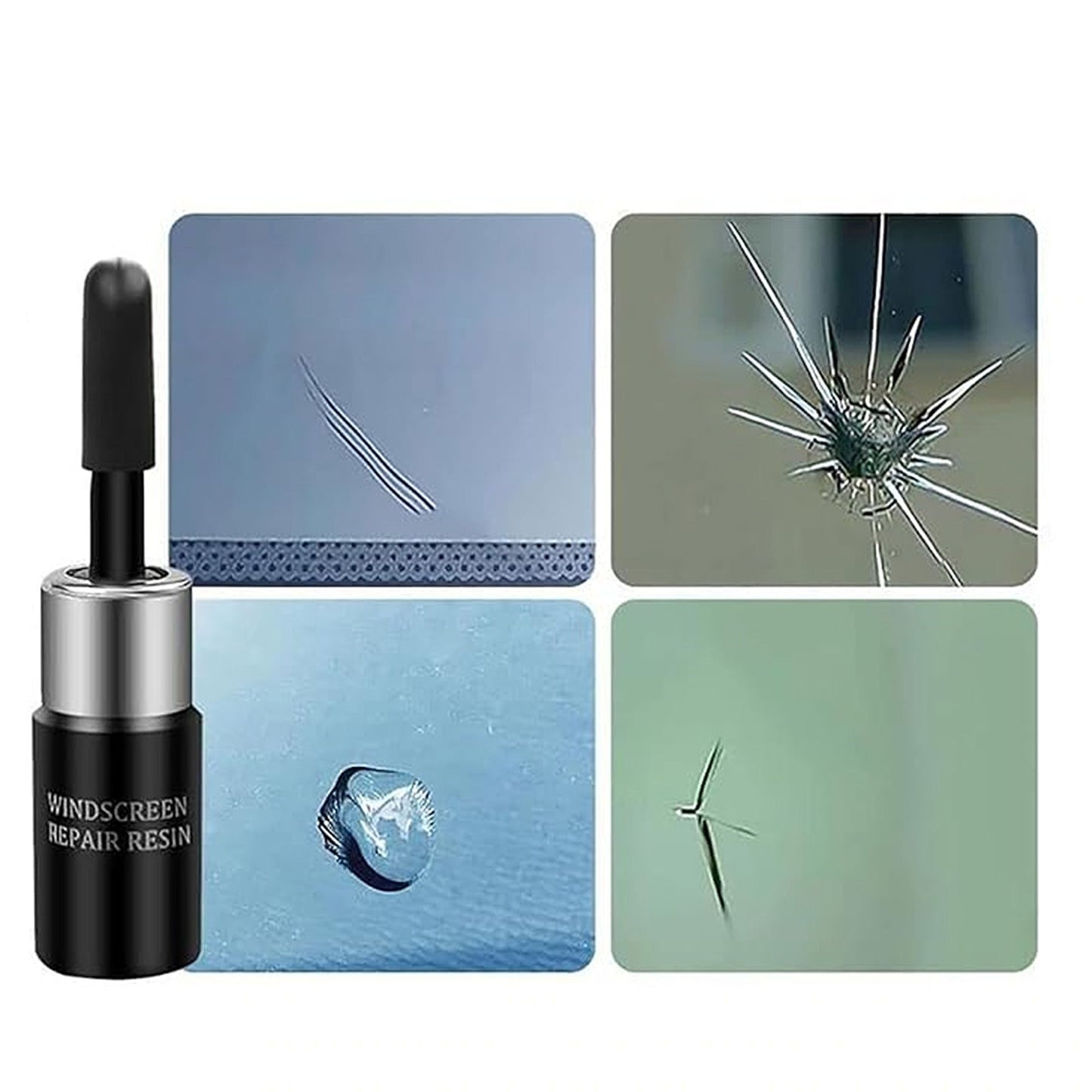9pcs Car Windshield Repair Kit Glass Crack Filling Tool for Phone Screens