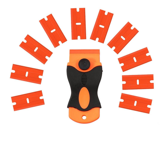 Adhesive Scraper Tool Plastic Razor Blade for Paint and Glue Removal