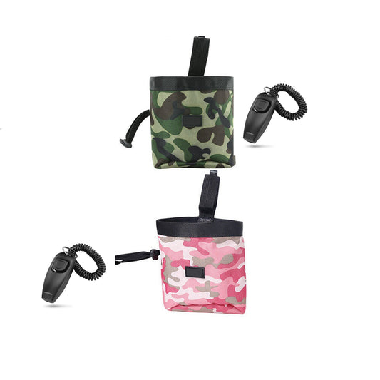 Hands-Free Dog Training Pouch Pet Food Waist Belt Bag with Drawstring