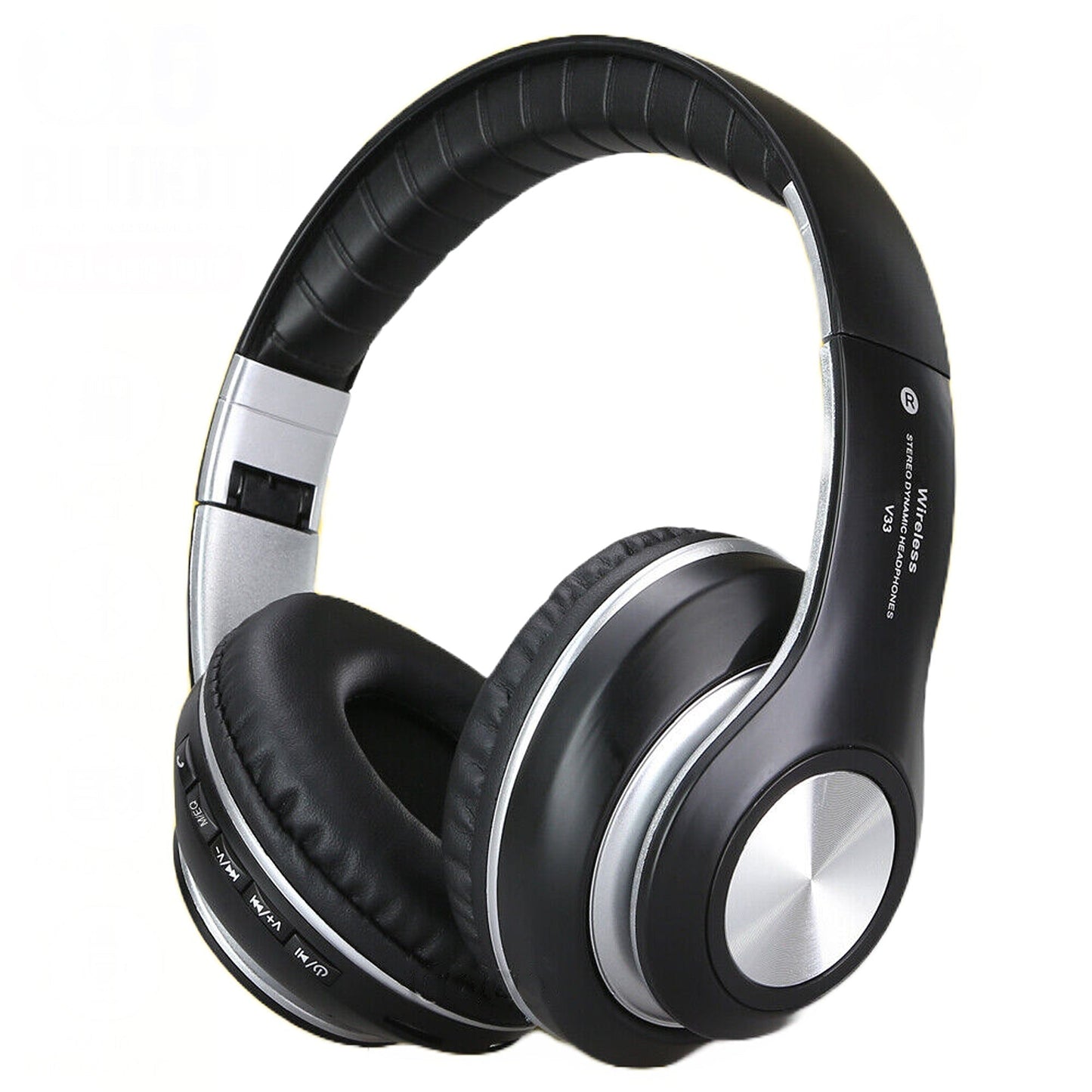 Rechargeable Bluetooth Wireless Headphones with Microphone