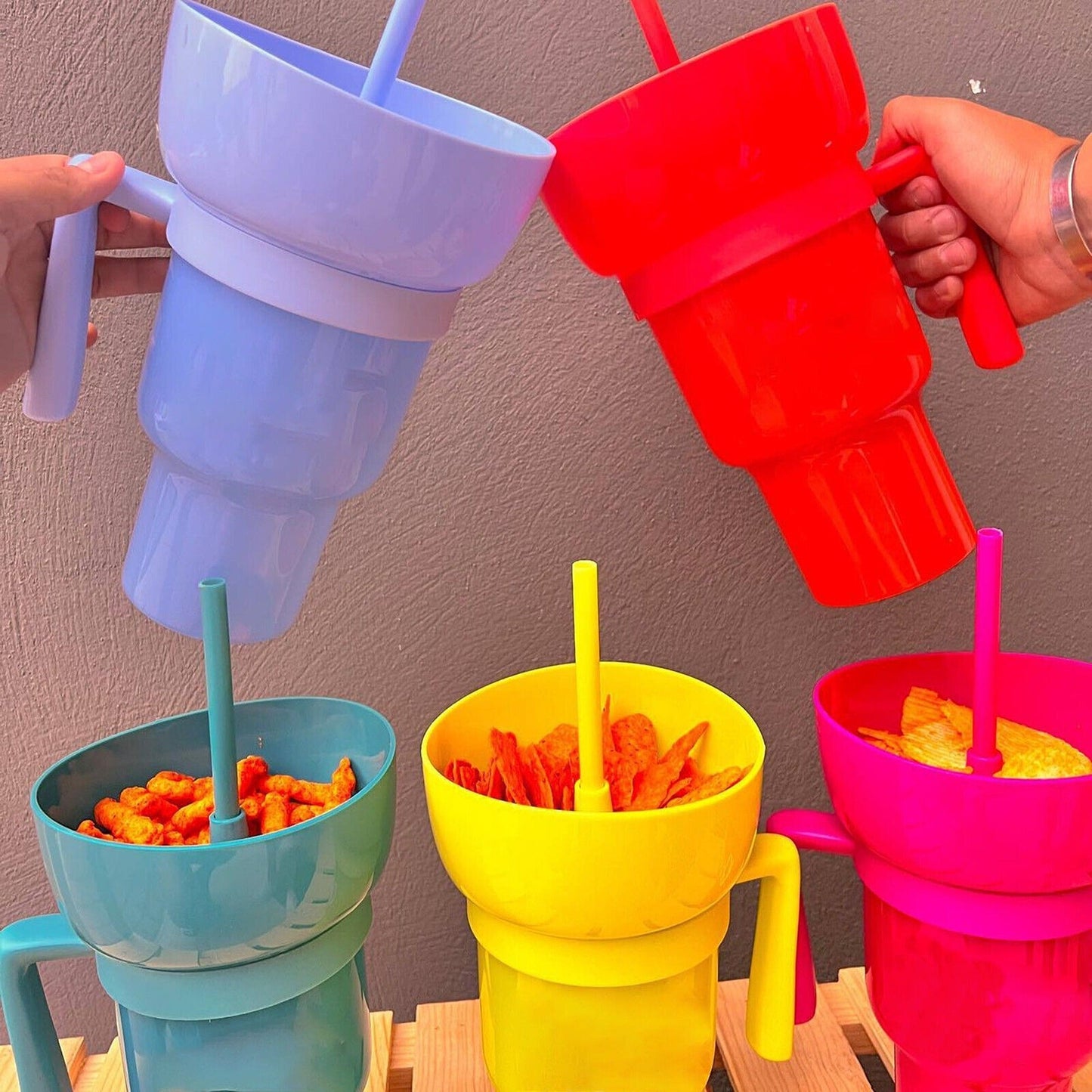 Multifunctional Stadium Tumbler Popcorn Snack Cup 1000ml