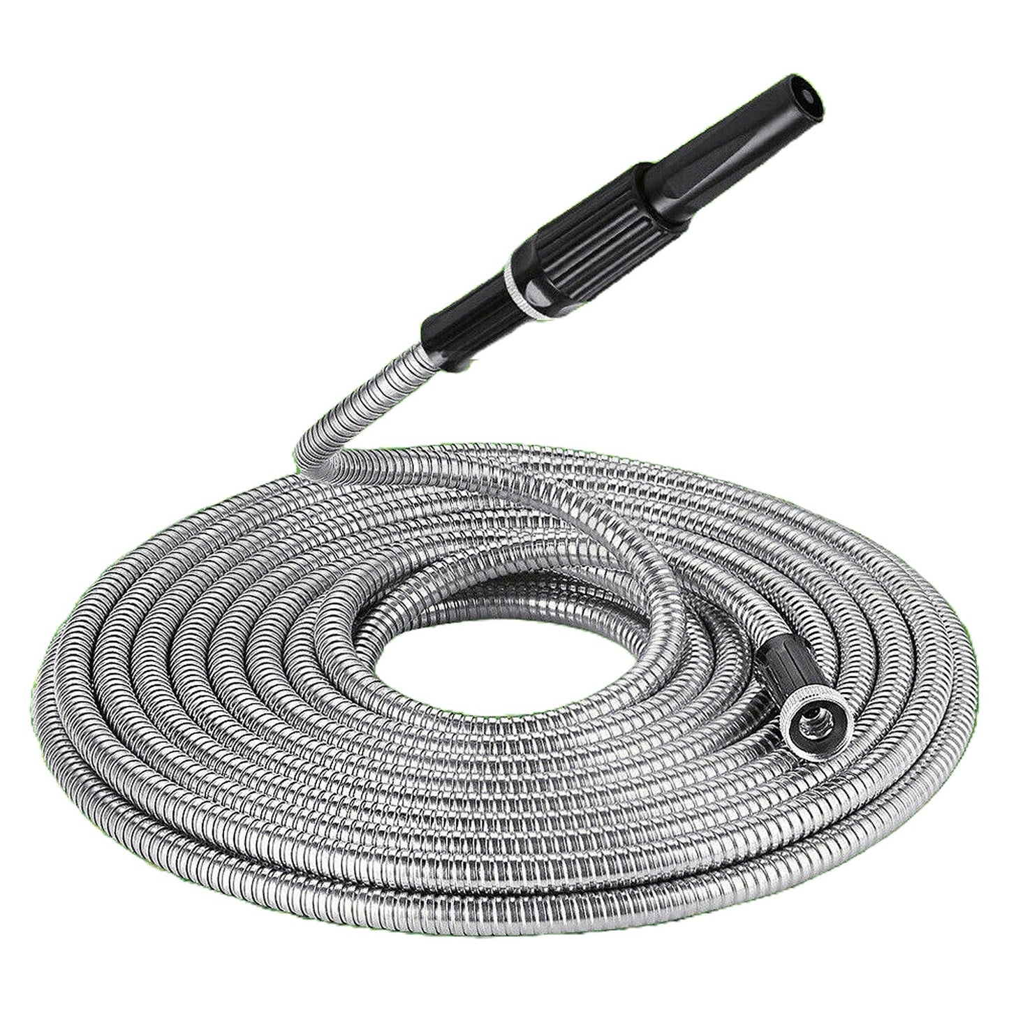 Flexible Stainless Steel Metal Garden Hose 25 to 100FT Lightweight Pipe