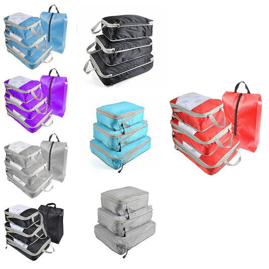 Travel Packing Cube Organiser for Luggage Compression Storage Bags