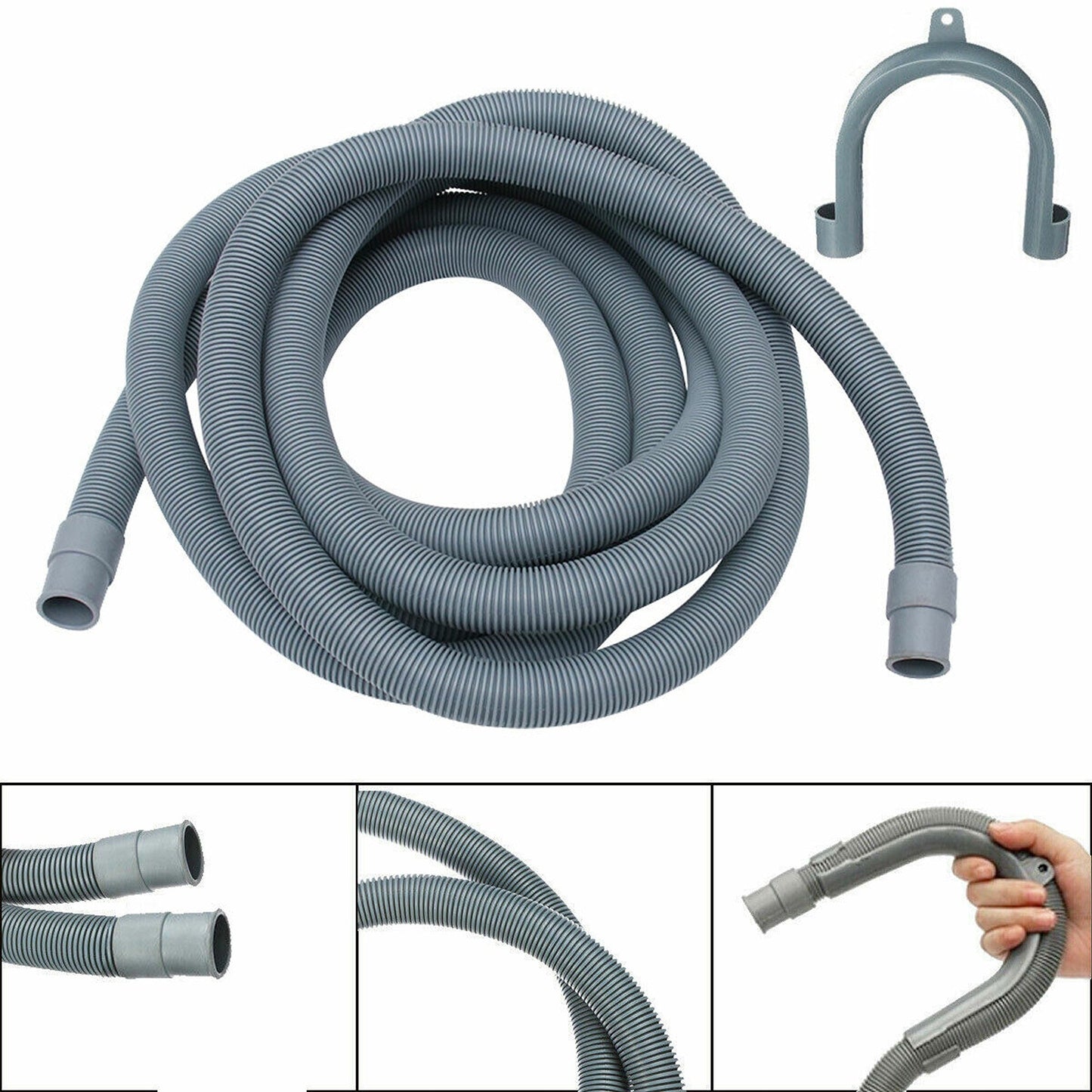 Dishwasher Safe Universal Drain Hose Extended 4M Outlet