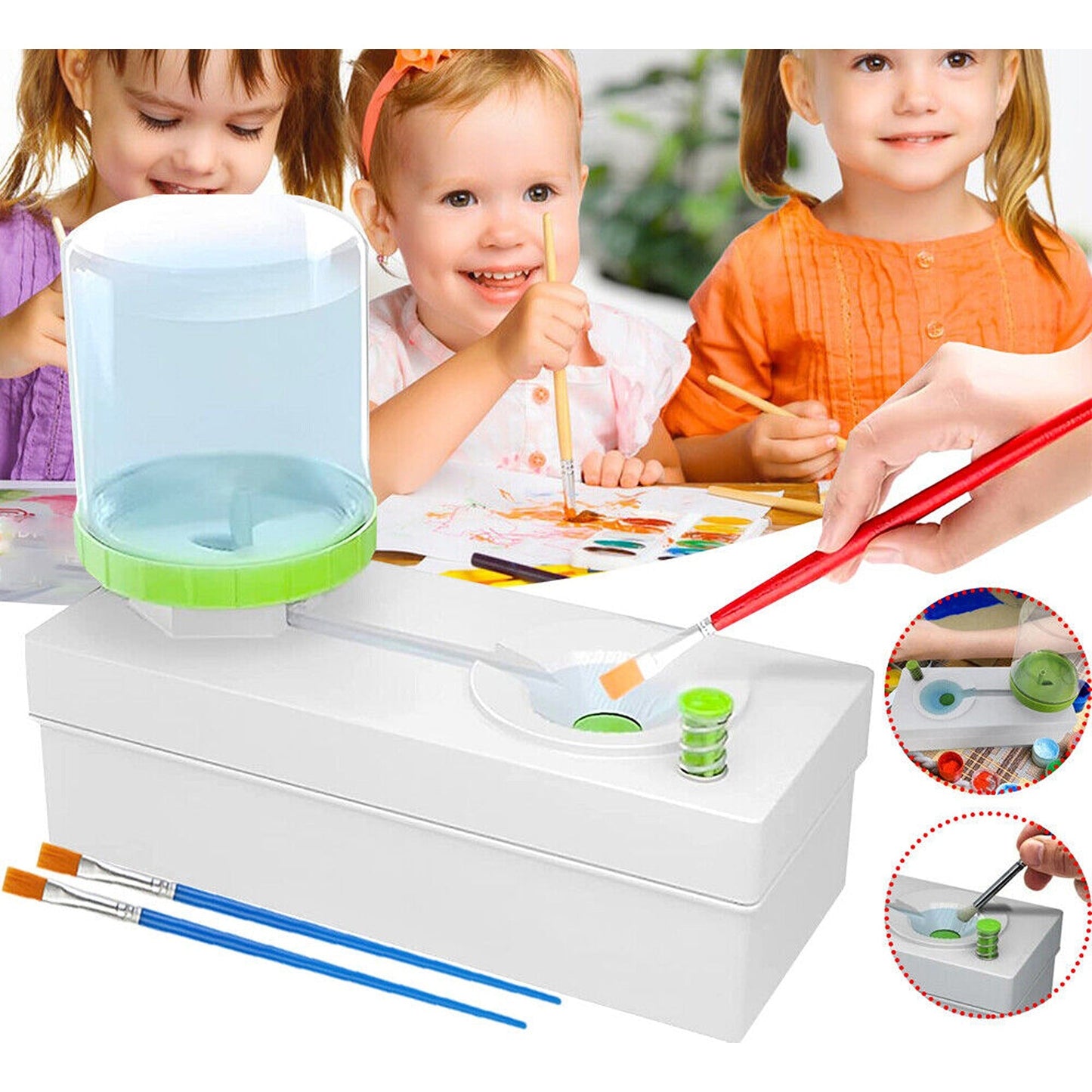 Paint Brush Cleaning Rinser with Running Water Cycle