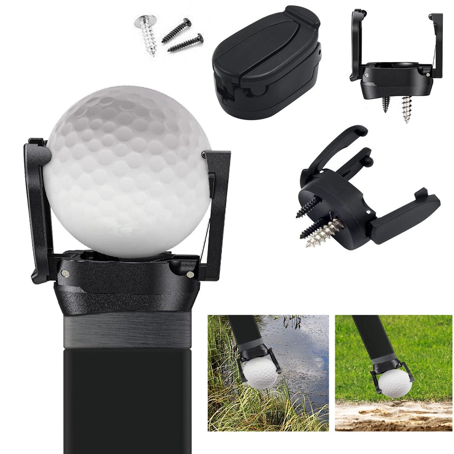 2pcs Golf Ball Retrieval Tool Back Saver Putt Retriever for Putter Grip