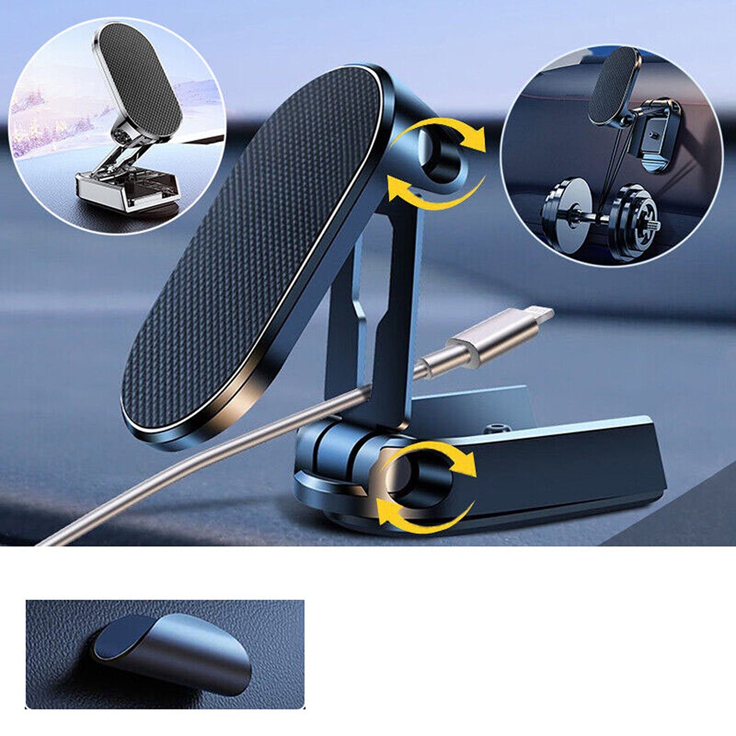 Universal Magnetic Phone Holder 360 Degree Rotatable for Car Dashboard
